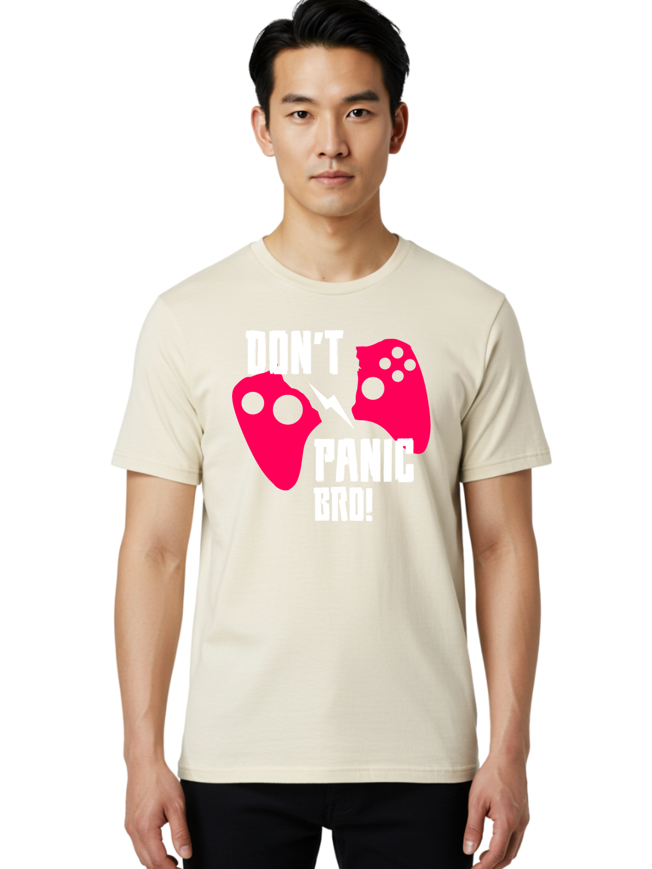 Don-T-Panic-Bro Men'S Graphic Tee, 100% Cotton, Comfortable Casual Summer Wear, Machine Washable, Gaming, Game Controllers, Broken Controller, Don'T Panic, Panic, Bro, Funny Quote, Humorous Meme, Gaming Humor, Gaming Frustration -  Aaa624 18