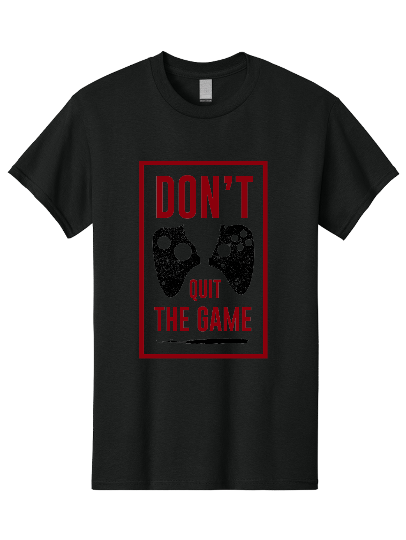 Don-T-Quit-The-Game Men'S Graphic Tee, 100% Cotton, Comfortable Casual Summer Wear, Machine Washable, Gaming Motivational Quote, Don'T Quit The Game, Gaming Controllers, Perseverance, Motivation, Gamers, Inspirational Quotes, Video Game -  Aaa625
