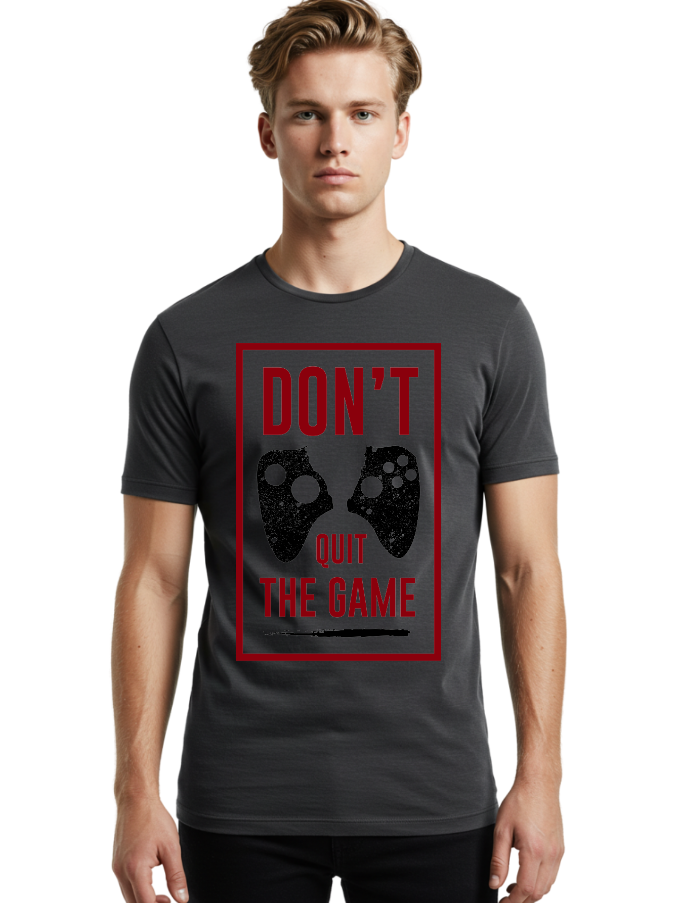 Don-T-Quit-The-Game Men'S Graphic Tee, 100% Cotton, Comfortable Casual Summer Wear, Machine Washable, Gaming Motivational Quote, Don'T Quit The Game, Gaming Controllers, Perseverance, Motivation, Gamers, Inspirational Quotes, Video Game -  Aaa625 8