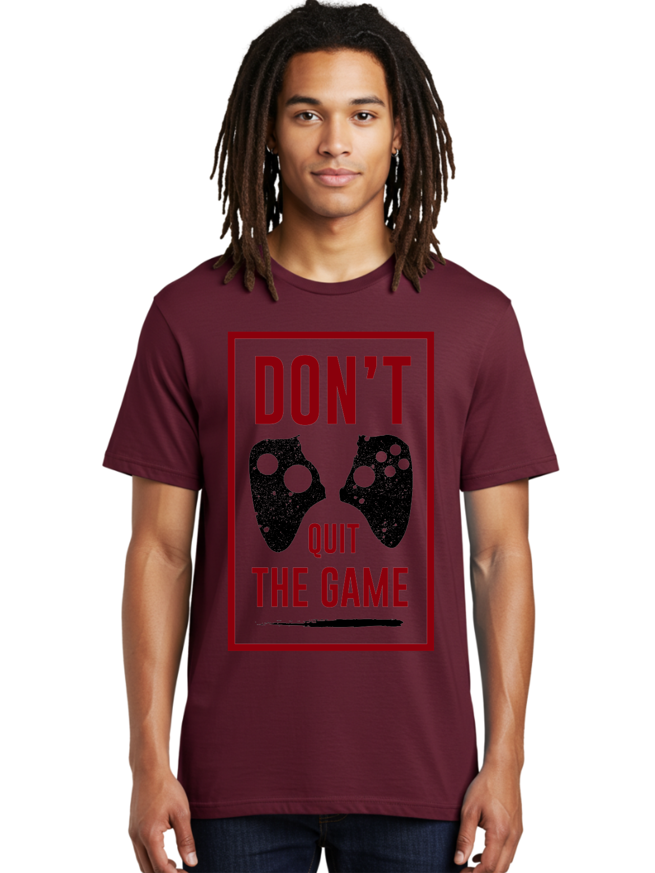 Don-T-Quit-The-Game Men'S Graphic Tee, 100% Cotton, Comfortable Casual Summer Wear, Machine Washable, Gaming Motivational Quote, Don'T Quit The Game, Gaming Controllers, Perseverance, Motivation, Gamers, Inspirational Quotes, Video Game -  Aaa625 14