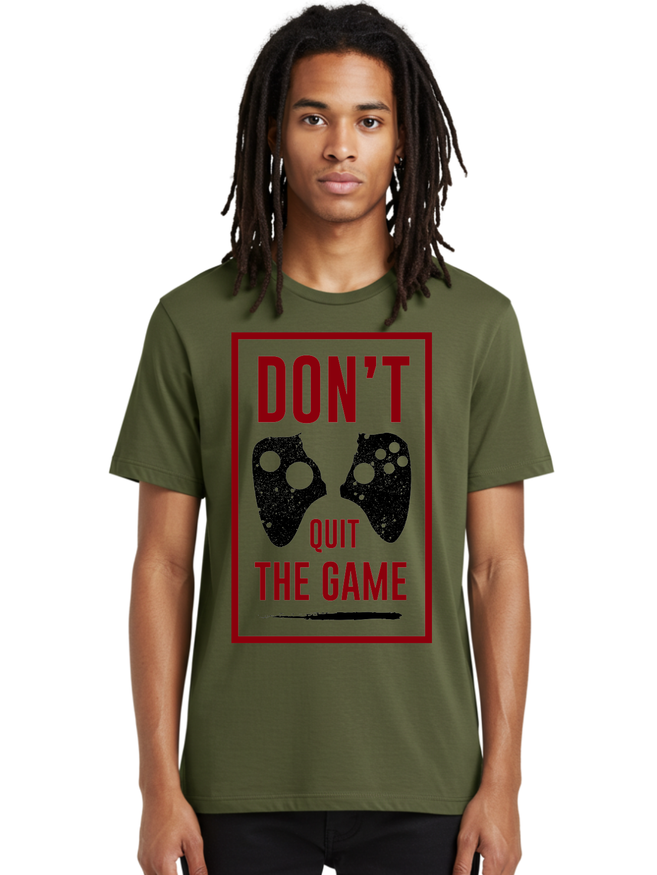 Don-T-Quit-The-Game Men'S Graphic Tee, 100% Cotton, Comfortable Casual Summer Wear, Machine Washable, Gaming Motivational Quote, Don'T Quit The Game, Gaming Controllers, Perseverance, Motivation, Gamers, Inspirational Quotes, Video Game -  Aaa625 16