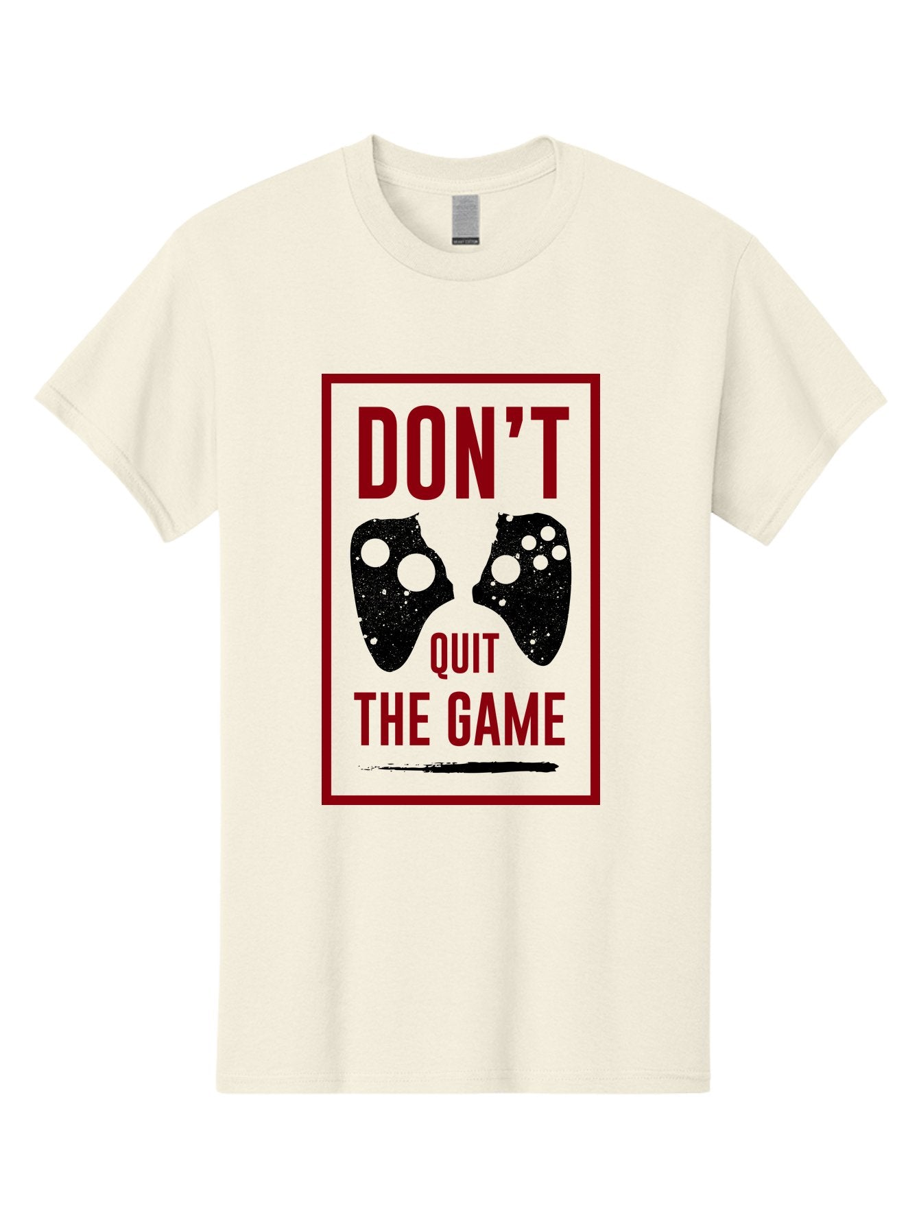 Don-T-Quit-The-Game Men'S Graphic Tee, 100% Cotton, Comfortable Casual Summer Wear, Machine Washable, Gaming Motivational Quote, Don'T Quit The Game, Gaming Controllers, Perseverance, Motivation, Gamers, Inspirational Quotes, Video Game -  Aaa625 15