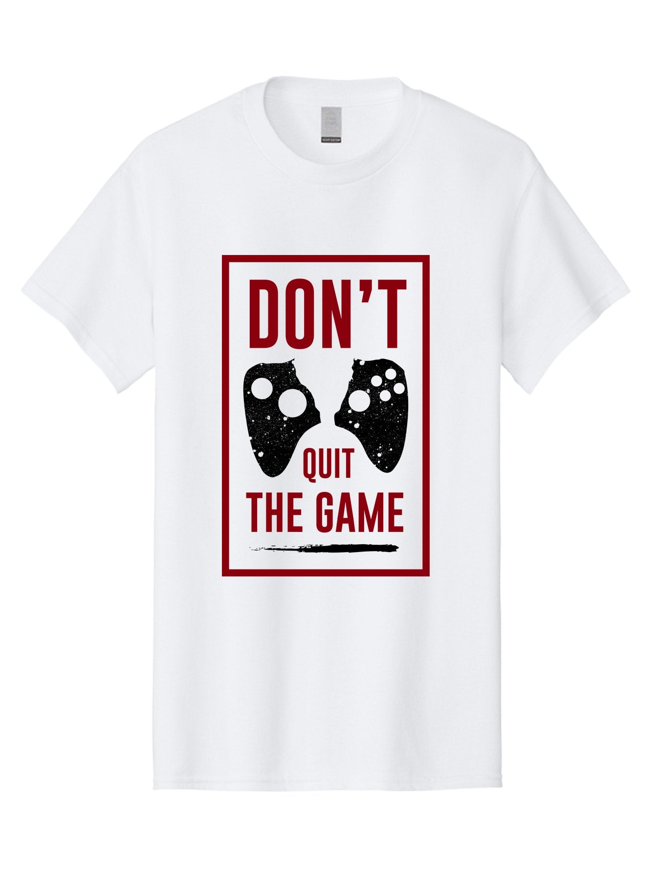 Don-T-Quit-The-Game Men'S Graphic Tee, 100% Cotton, Comfortable Casual Summer Wear, Machine Washable, Gaming Motivational Quote, Don'T Quit The Game, Gaming Controllers, Perseverance, Motivation, Gamers, Inspirational Quotes, Video Game -  Aaa625 11