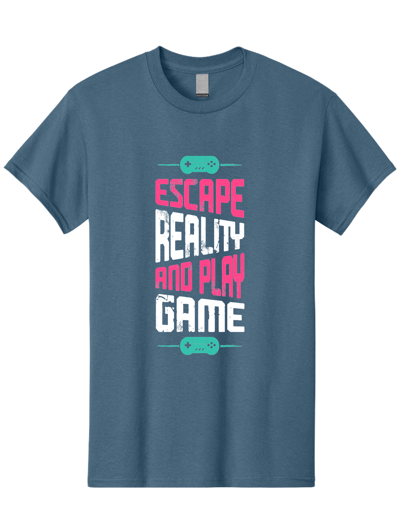 Escape-Reality-And-Play-Game Men'S Graphic Tee, 100% Cotton, Comfortable Casual Summer Wear, Machine Washable, Escape Reality, Play Game, Immersive Gaming Experience, Escape Room Theme, Gaming Advertisement, Interactive Entertainment, -  Aaa627 17