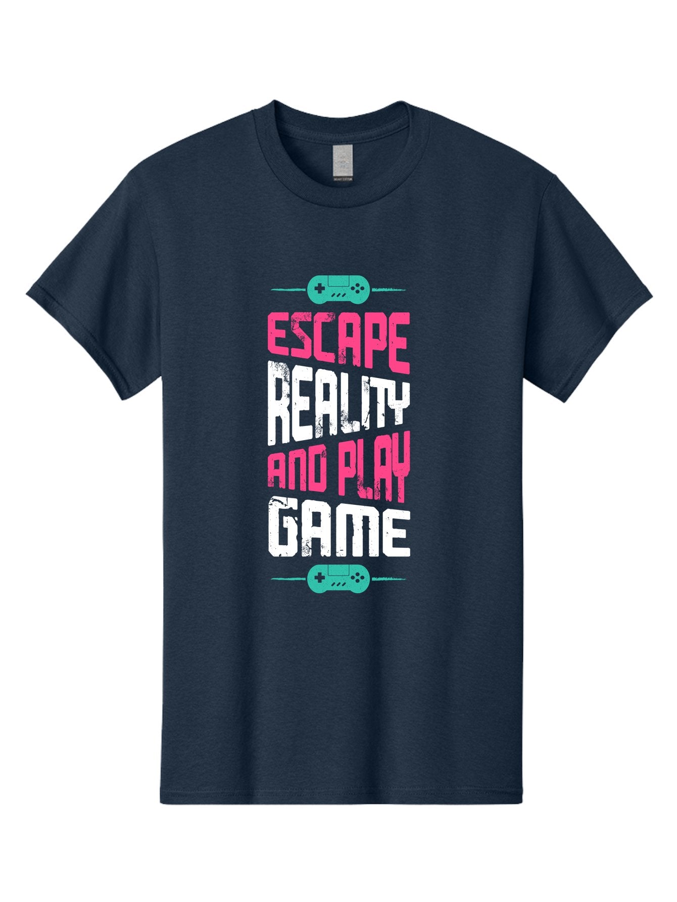 Escape-Reality-And-Play-Game Men'S Graphic Tee, 100% Cotton, Comfortable Casual Summer Wear, Machine Washable, Escape Reality, Play Game, Immersive Gaming Experience, Escape Room Theme, Gaming Advertisement, Interactive Entertainment, -  Aaa627 14
