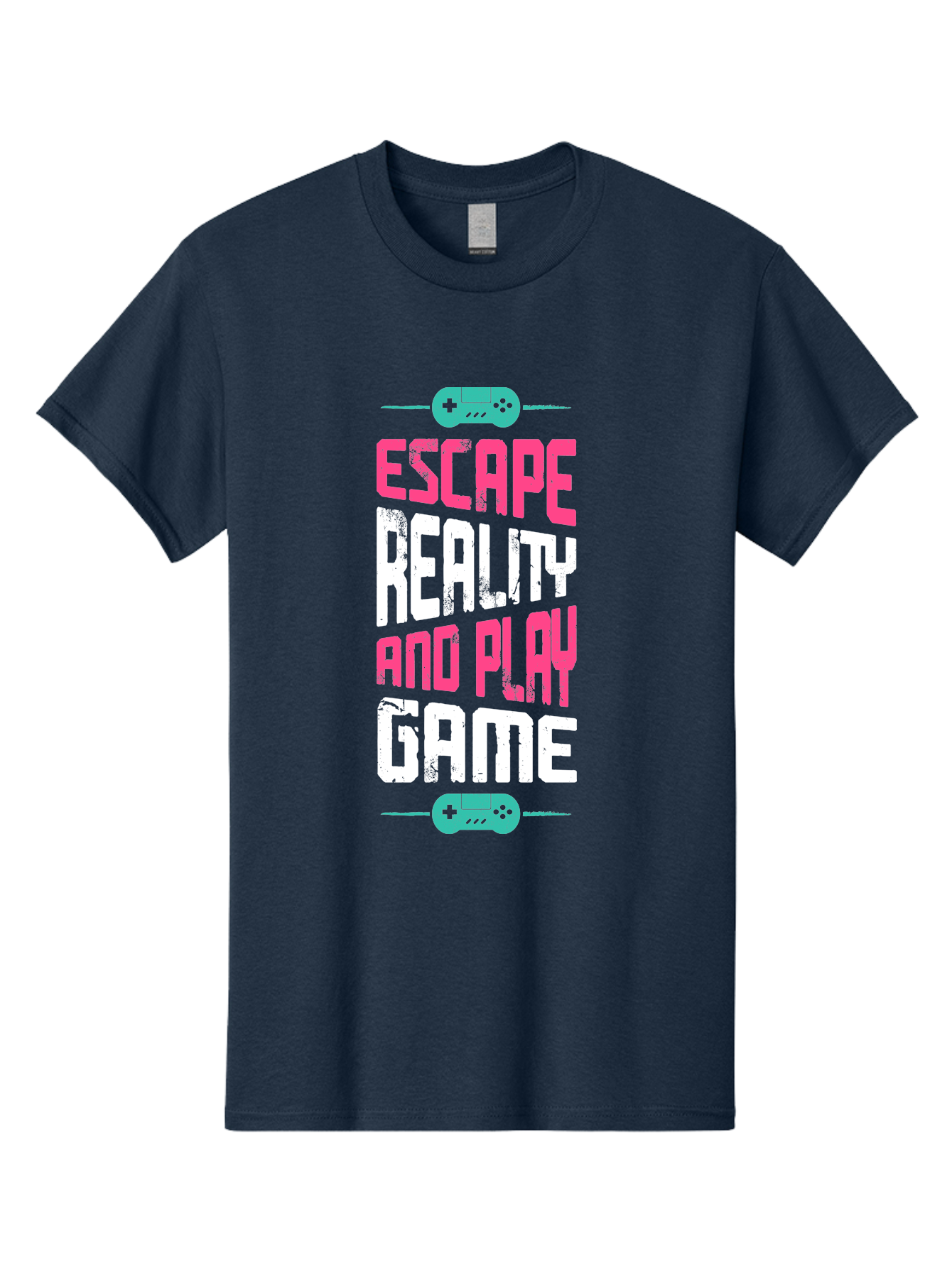 Escape-Reality-And-Play-Game Men'S Graphic Tee, 100% Cotton, Comfortable Casual Summer Wear, Machine Washable, Escape Reality, Play Game, Immersive Gaming Experience, Escape Room Theme, Gaming Advertisement, Interactive Entertainment, -  Aaa627 19