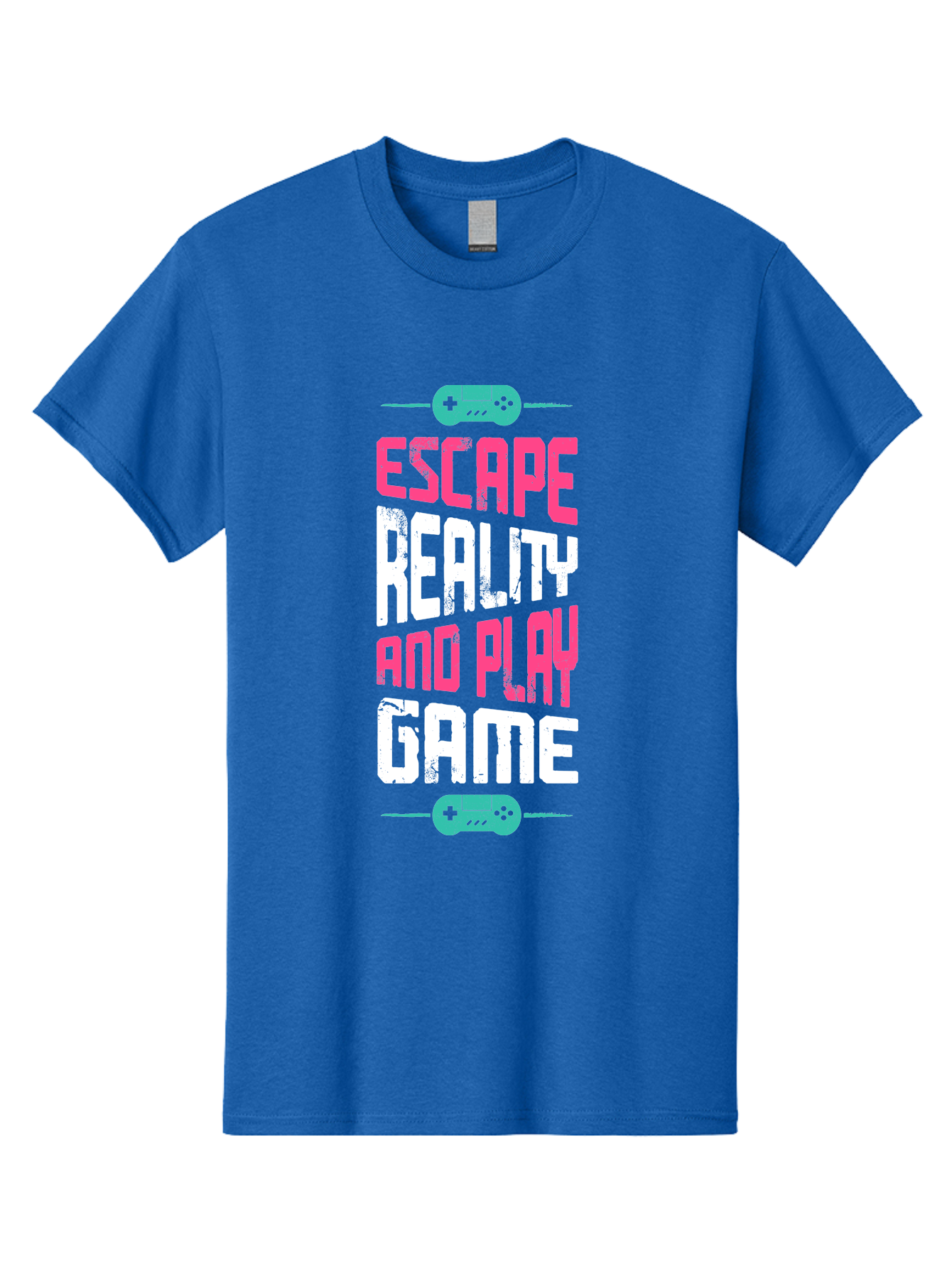Escape-Reality-And-Play-Game Men'S Graphic Tee, 100% Cotton, Comfortable Casual Summer Wear, Machine Washable, Escape Reality, Play Game, Immersive Gaming Experience, Escape Room Theme, Gaming Advertisement, Interactive Entertainment, -  Aaa627 25