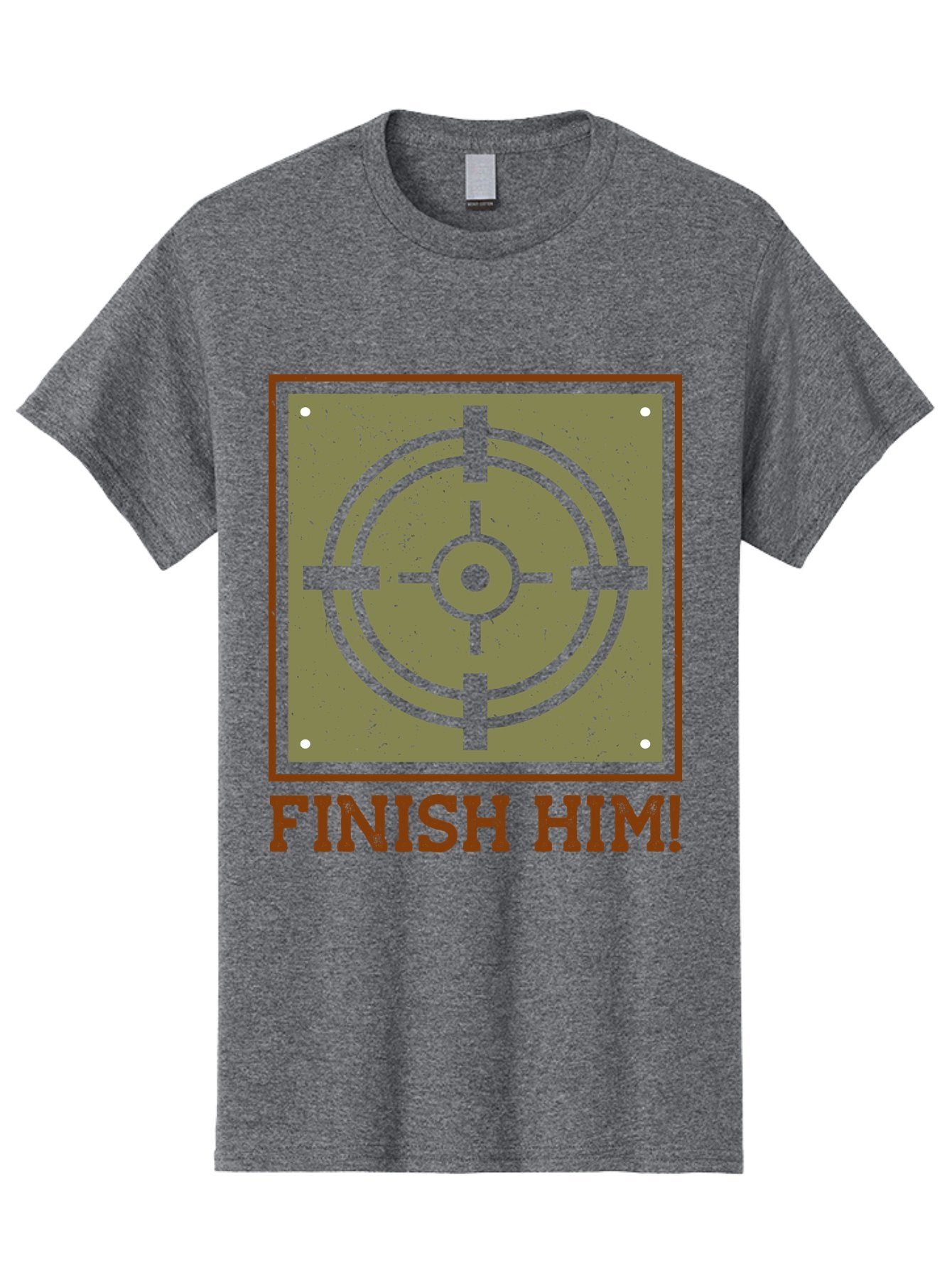 Finish-Him-Target Men'S Graphic Tee, 100% Cotton, Comfortable Casual Summer Wear, Machine Washable, Target Symbol, Bullseye, Combat Graphics, Finishing Move, Video Game Graphics, Intense Action, Fighting Games -  Aaa629 6