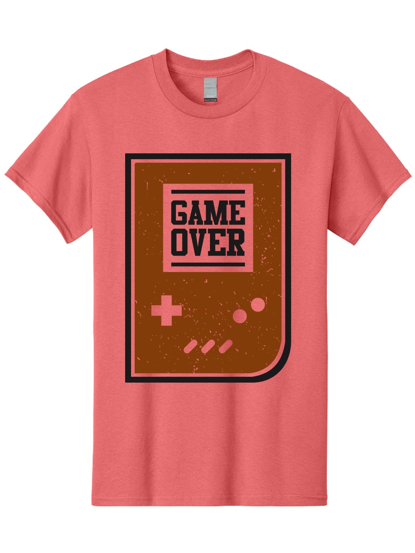Game-Over Men'S Graphic Tee, 100% Cotton, Comfortable Casual Summer Wear, Machine Washable, Game Over Screen, Retro Video Game, Nostalgic Gaming, Classic Arcade, Pixel Art, Game Over Text, Old School Gaming, Vintage Console -  Aaa632
