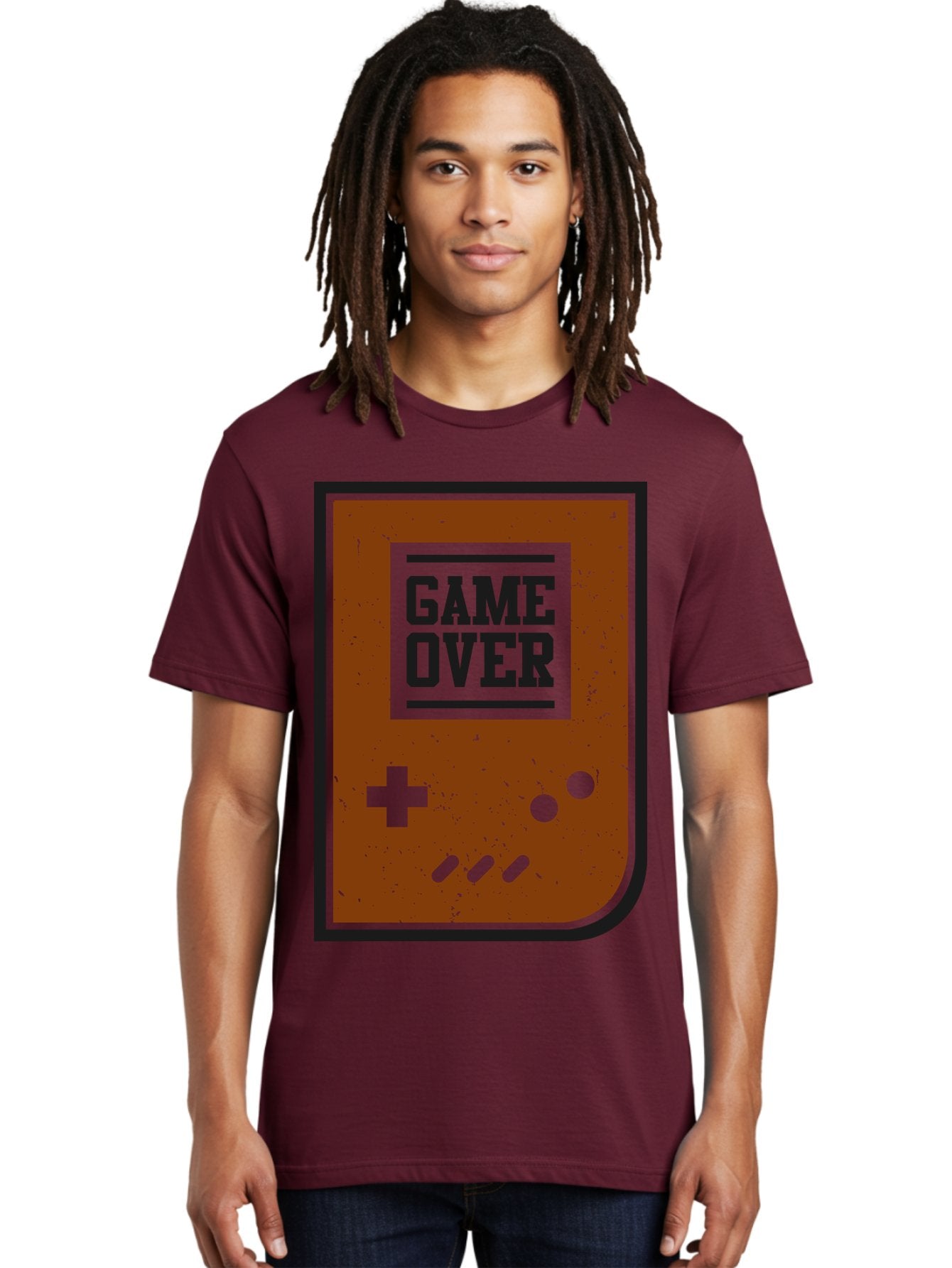 Game-Over Men'S Graphic Tee, 100% Cotton, Comfortable Casual Summer Wear, Machine Washable, Game Over Screen, Retro Video Game, Nostalgic Gaming, Classic Arcade, Pixel Art, Game Over Text, Old School Gaming, Vintage Console -  Aaa632 30