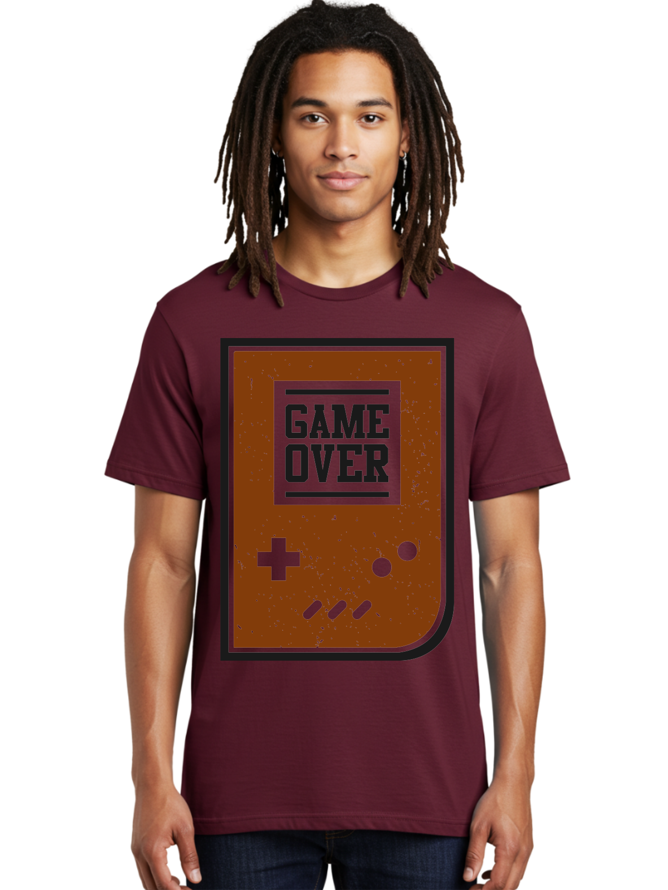Game-Over Men'S Graphic Tee, 100% Cotton, Comfortable Casual Summer Wear, Machine Washable, Game Over Screen, Retro Video Game, Nostalgic Gaming, Classic Arcade, Pixel Art, Game Over Text, Old School Gaming, Vintage Console -  Aaa632 24