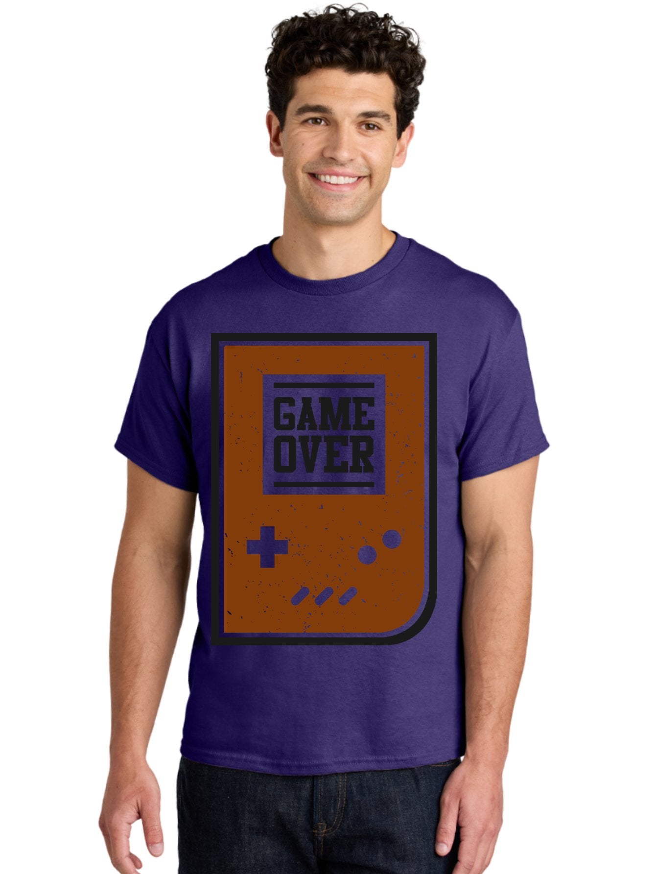 Game-Over Men'S Graphic Tee, 100% Cotton, Comfortable Casual Summer Wear, Machine Washable, Game Over Screen, Retro Video Game, Nostalgic Gaming, Classic Arcade, Pixel Art, Game Over Text, Old School Gaming, Vintage Console -  Aaa632 16