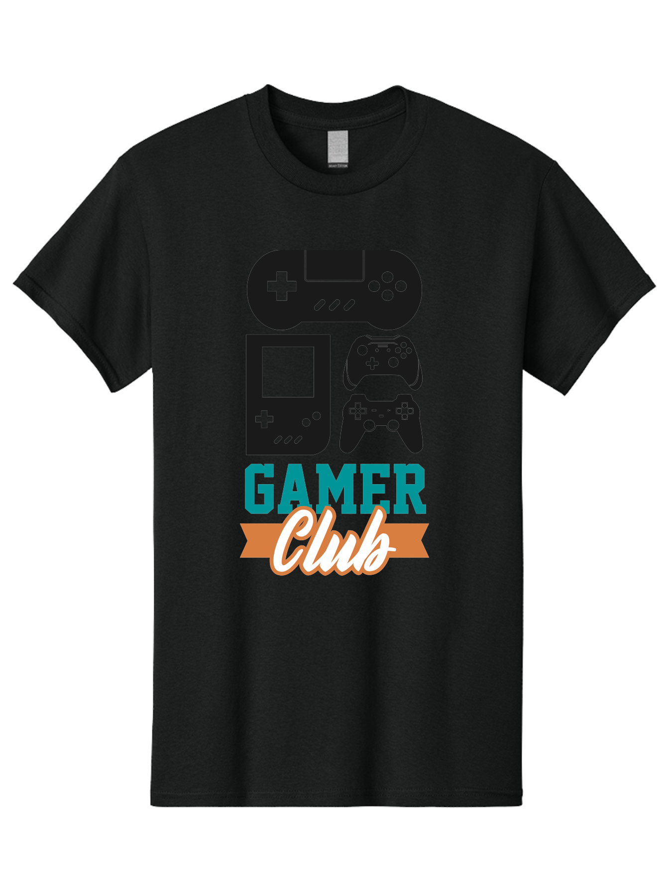 Gamer-Club Men'S Graphic Tee, 100% Cotton, Comfortable Casual Summer Wear, Machine Washable, Gaming Club, Gamer Community, Game Controllers, Video Games, Gamepad, Gaming Console, Game Controller Graphics, Gaming Accessories, Game Night -  Aaa633 3
