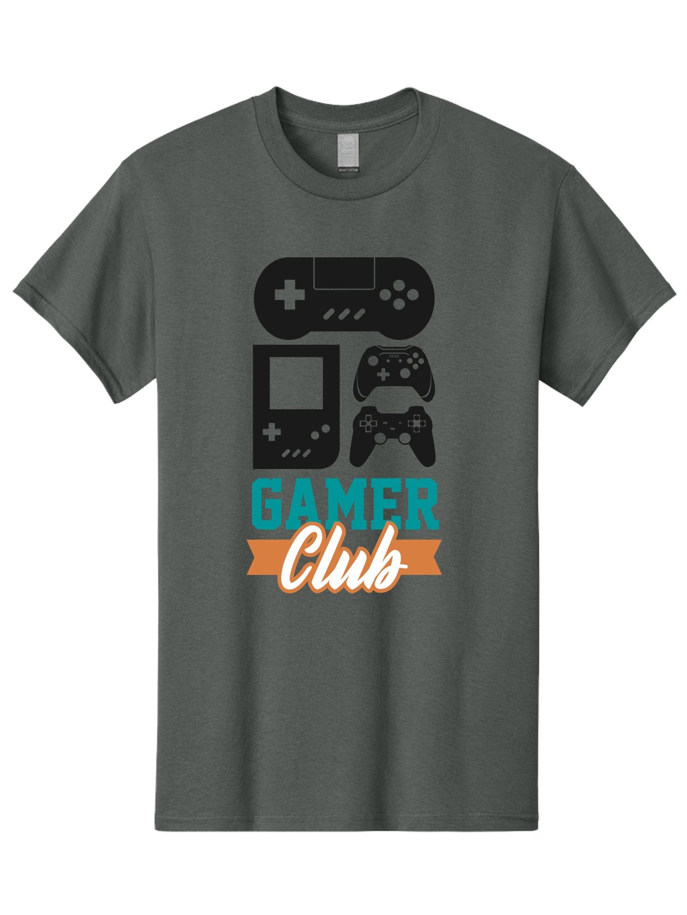 Gamer-Club Men'S Graphic Tee, 100% Cotton, Comfortable Casual Summer Wear, Machine Washable, Gaming Club, Gamer Community, Game Controllers, Video Games, Gamepad, Gaming Console, Game Controller Graphics, Gaming Accessories, Game Night -  Aaa633