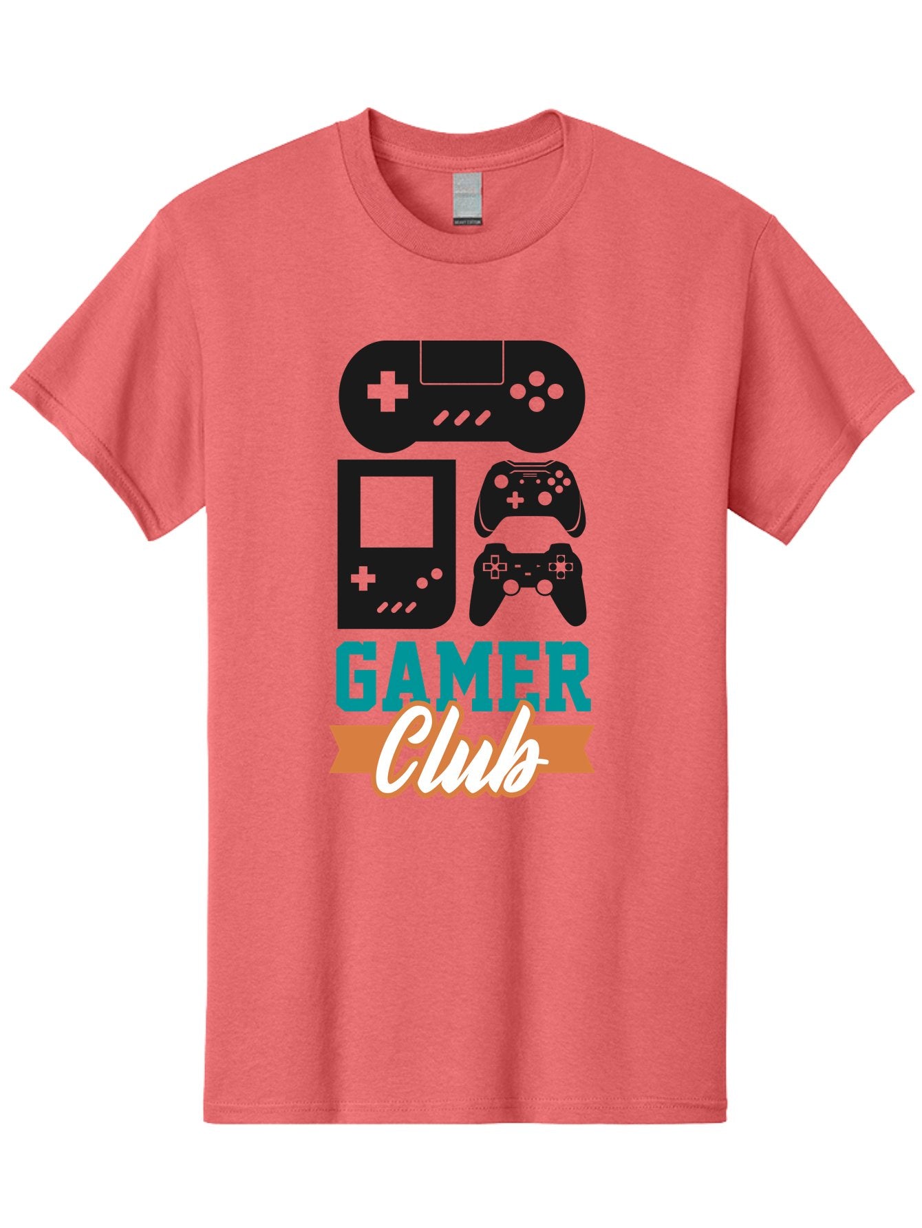Gamer-Club Men'S Graphic Tee, 100% Cotton, Comfortable Casual Summer Wear, Machine Washable, Gaming Club, Gamer Community, Game Controllers, Video Games, Gamepad, Gaming Console, Game Controller Graphics, Gaming Accessories, Game Night -  Aaa633 7
