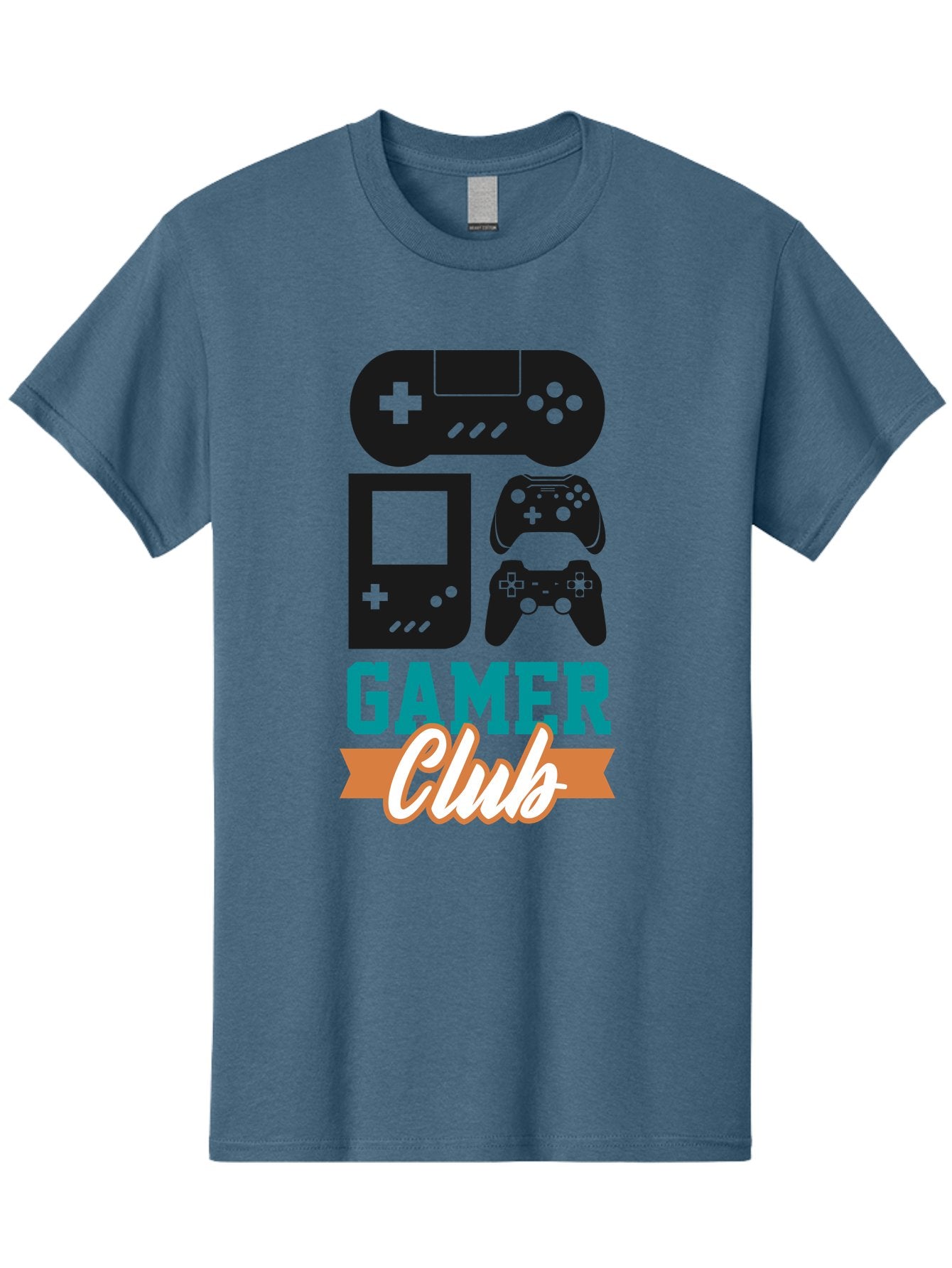 Gamer-Club Men'S Graphic Tee, 100% Cotton, Comfortable Casual Summer Wear, Machine Washable, Gaming Club, Gamer Community, Game Controllers, Video Games, Gamepad, Gaming Console, Game Controller Graphics, Gaming Accessories, Game Night -  Aaa633 10