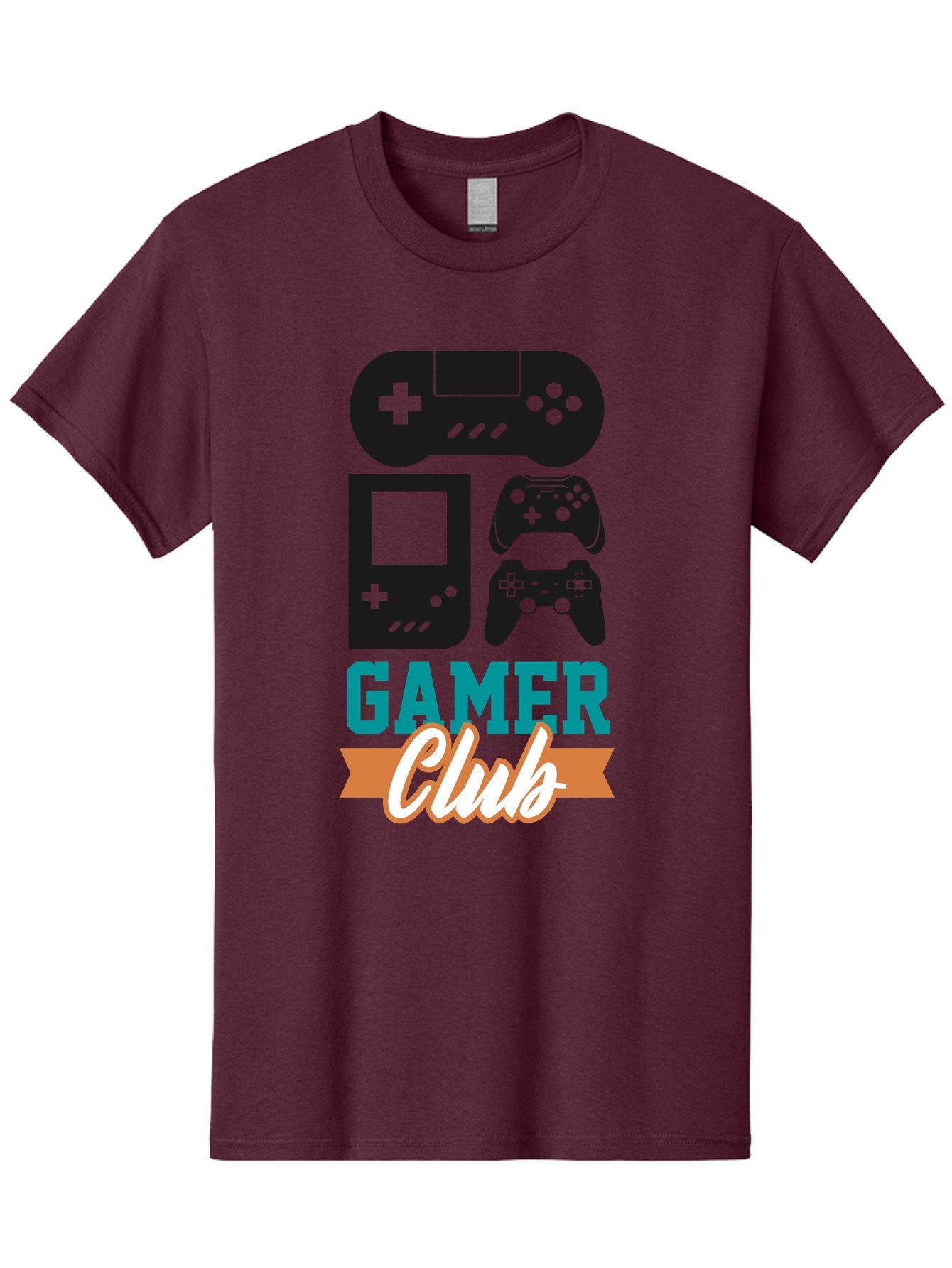 Gamer-Club Men'S Graphic Tee, 100% Cotton, Comfortable Casual Summer Wear, Machine Washable, Gaming Club, Gamer Community, Game Controllers, Video Games, Gamepad, Gaming Console, Game Controller Graphics, Gaming Accessories, Game Night -  Aaa633 15