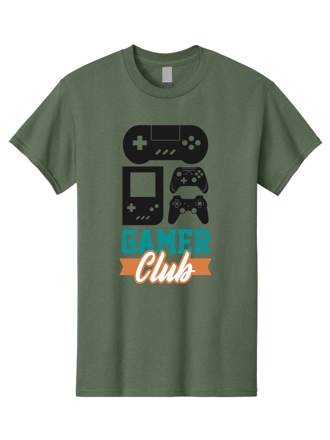 Gamer-Club Men'S Graphic Tee, 100% Cotton, Comfortable Casual Summer Wear, Machine Washable, Gaming Club, Gamer Community, Game Controllers, Video Games, Gamepad, Gaming Console, Game Controller Graphics, Gaming Accessories, Game Night -  Aaa633 3