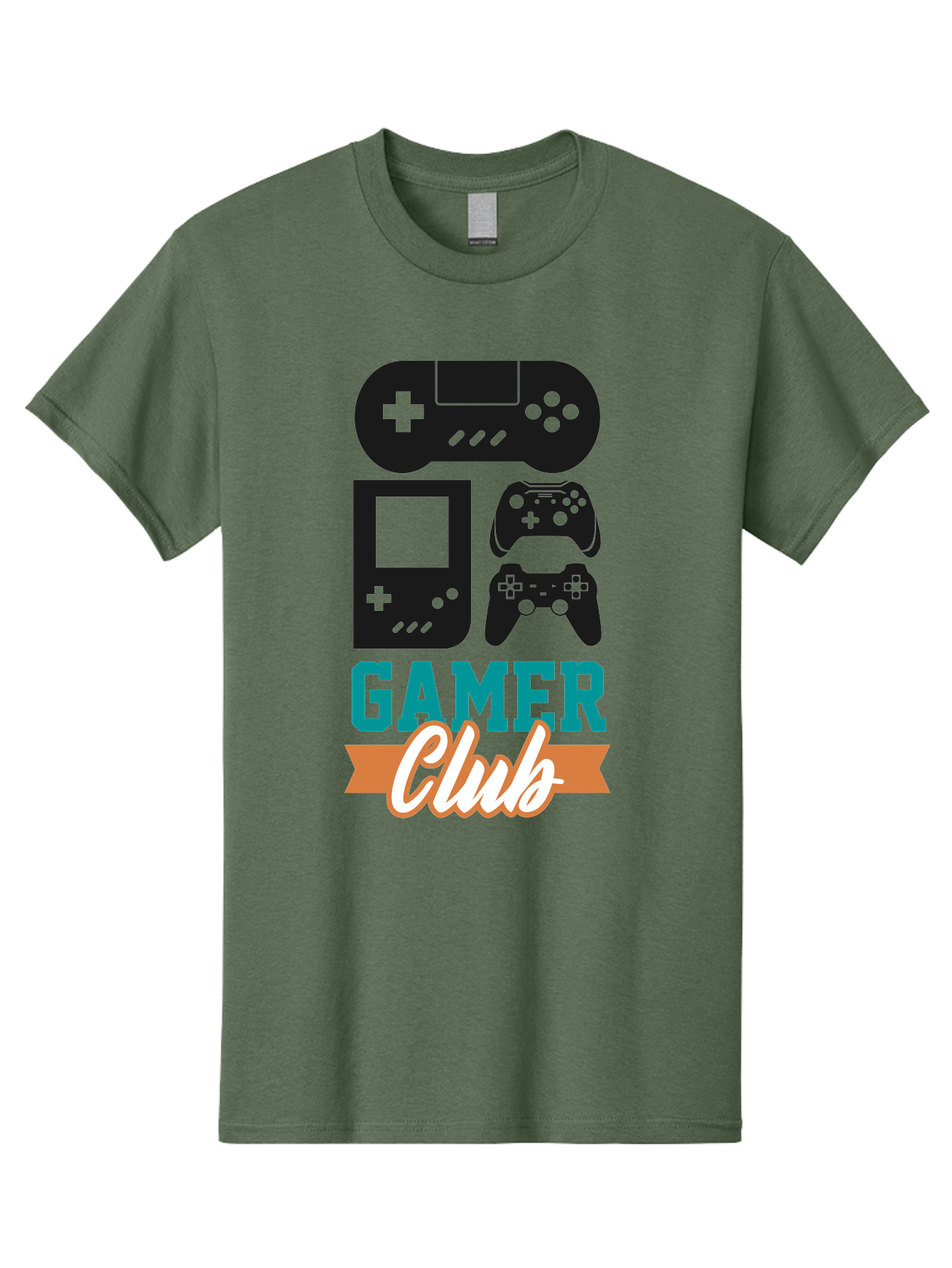 Gamer-Club Men'S Graphic Tee, 100% Cotton, Comfortable Casual Summer Wear, Machine Washable, Gaming Club, Gamer Community, Game Controllers, Video Games, Gamepad, Gaming Console, Game Controller Graphics, Gaming Accessories, Game Night -  Aaa633 19