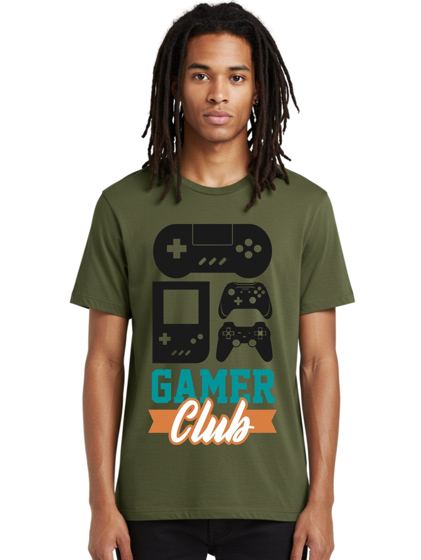 Gamer-Club Men'S Graphic Tee, 100% Cotton, Comfortable Casual Summer Wear, Machine Washable, Gaming Club, Gamer Community, Game Controllers, Video Games, Gamepad, Gaming Console, Game Controller Graphics, Gaming Accessories, Game Night -  Aaa633 22