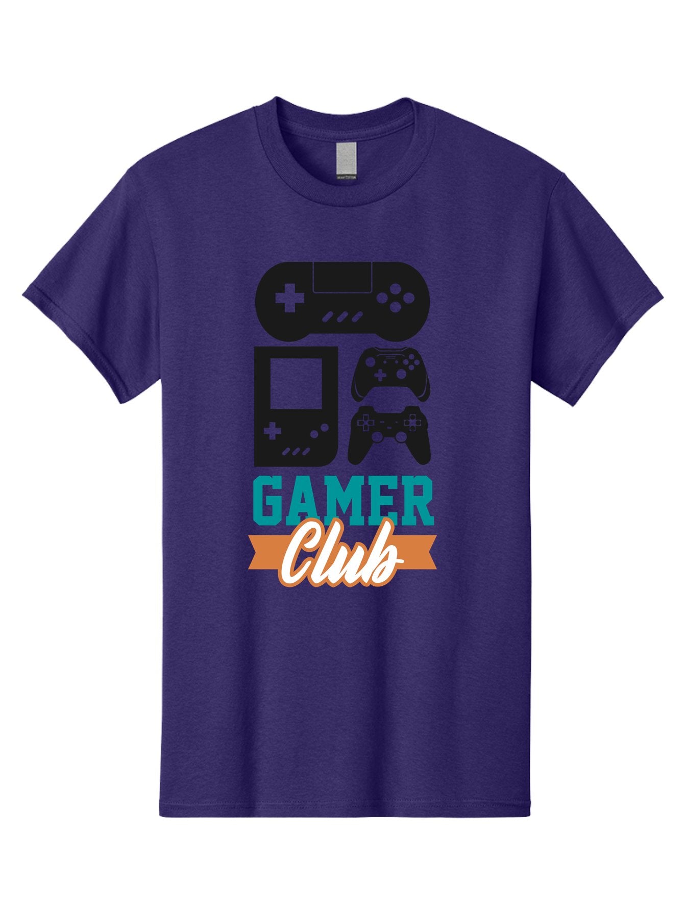 Gamer-Club Men'S Graphic Tee, 100% Cotton, Comfortable Casual Summer Wear, Machine Washable, Gaming Club, Gamer Community, Game Controllers, Video Games, Gamepad, Gaming Console, Game Controller Graphics, Gaming Accessories, Game Night -  Aaa633 11