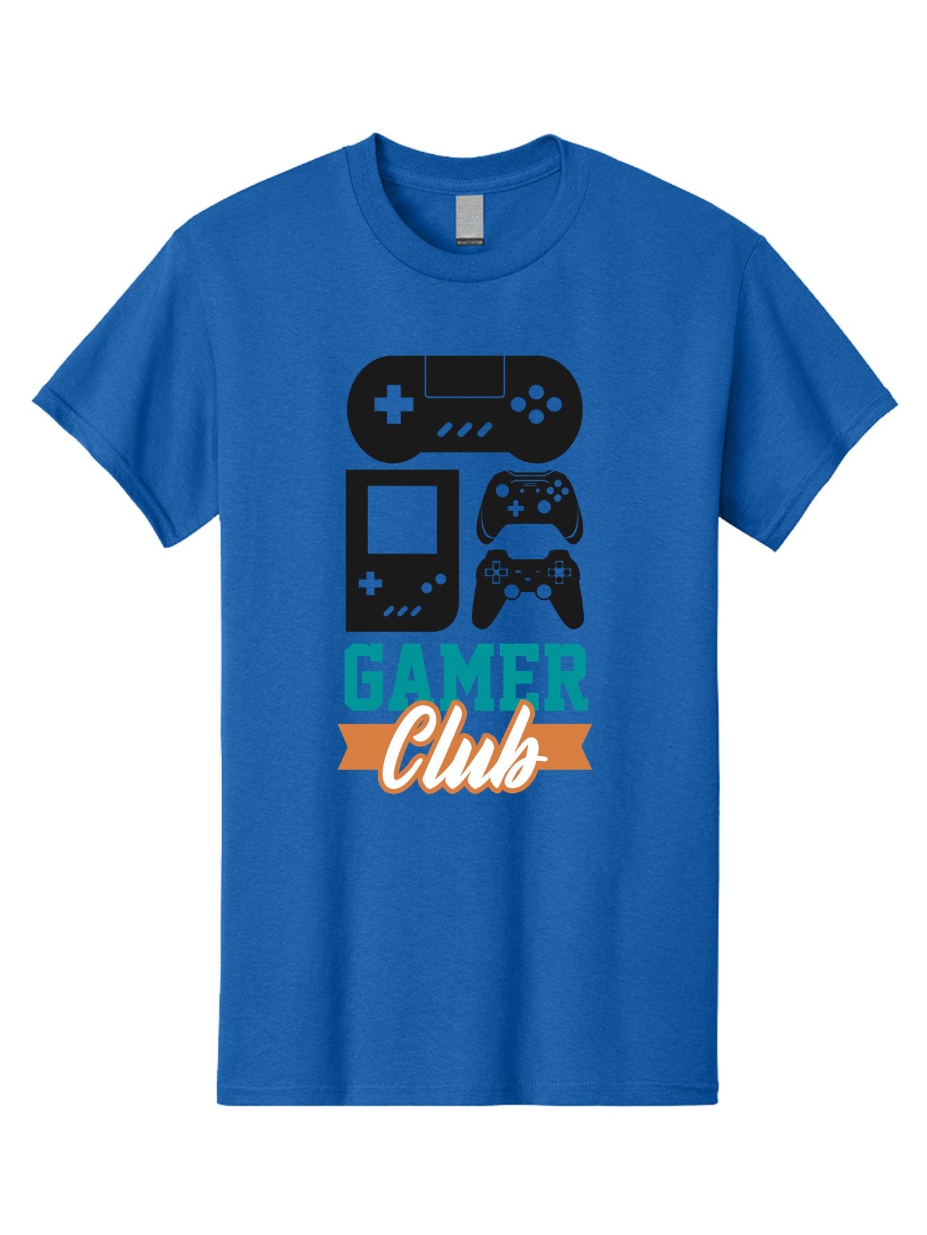Gamer-Club Men'S Graphic Tee, 100% Cotton, Comfortable Casual Summer Wear, Machine Washable, Gaming Club, Gamer Community, Game Controllers, Video Games, Gamepad, Gaming Console, Game Controller Graphics, Gaming Accessories, Game Night -  Aaa633 12