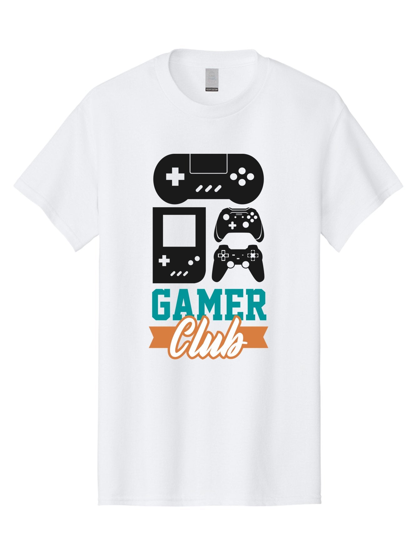 Gamer-Club Men'S Graphic Tee, 100% Cotton, Comfortable Casual Summer Wear, Machine Washable, Gaming Club, Gamer Community, Game Controllers, Video Games, Gamepad, Gaming Console, Game Controller Graphics, Gaming Accessories, Game Night -  Aaa633 13