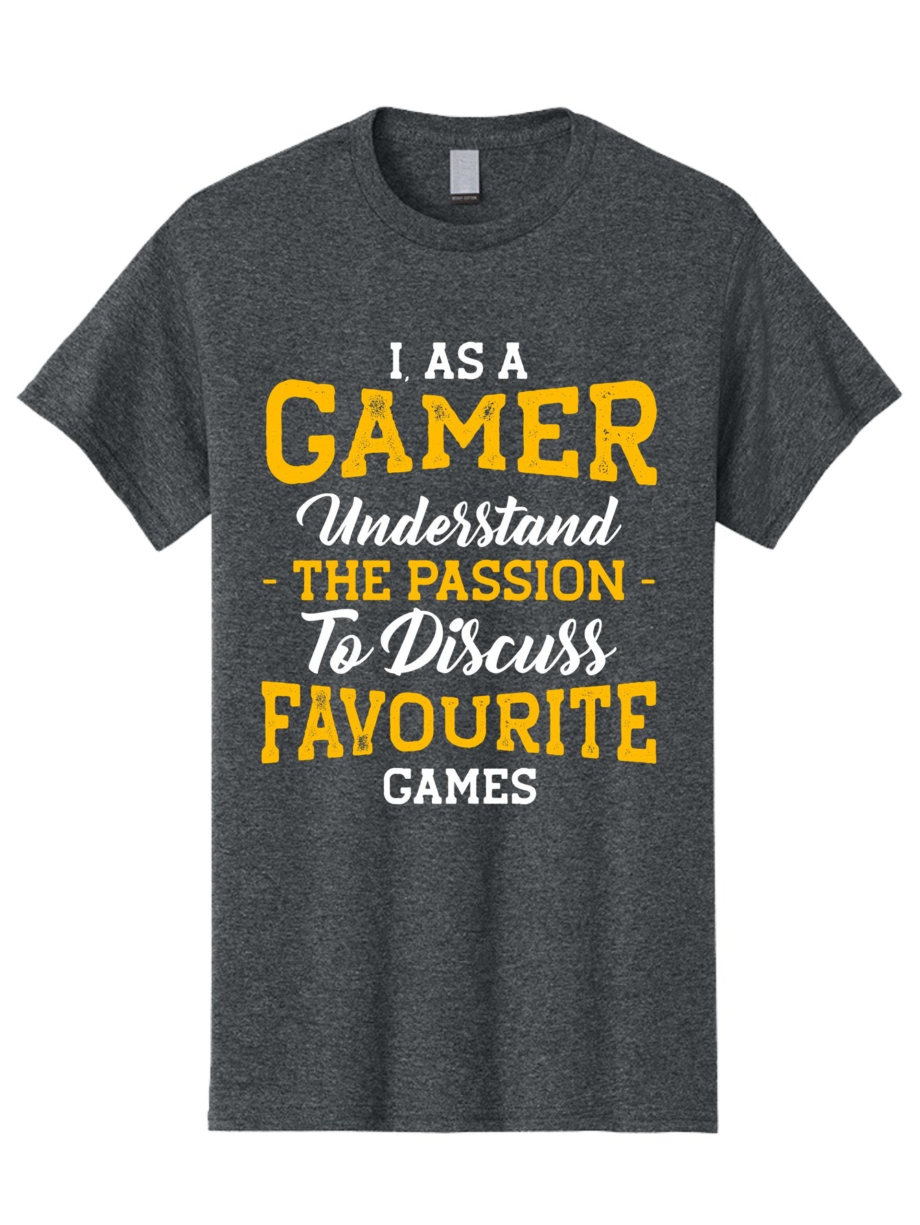 Gamer-Quote Men'S Graphic Tee, 100% Cotton, Comfortable Casual Summer Wear, Machine Washable, Gamer Culture, Gaming Passion, Discussing Favorite Games, Gamer Community, Video Game Enthusiasm, Gaming Interest, Gamer Life -  Aaa636