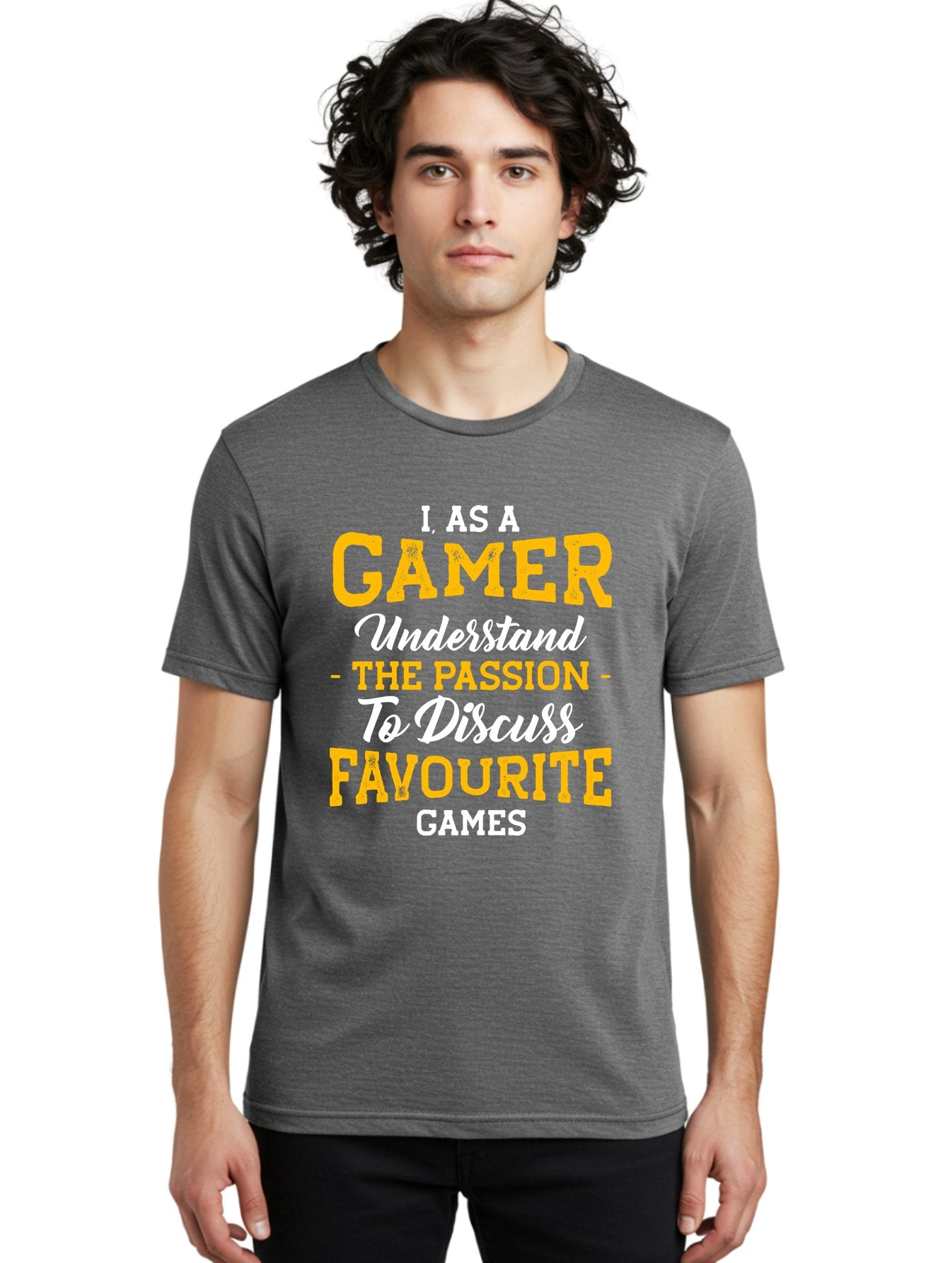 Gamer-Quote Men'S Graphic Tee, 100% Cotton, Comfortable Casual Summer Wear, Machine Washable, Gamer Culture, Gaming Passion, Discussing Favorite Games, Gamer Community, Video Game Enthusiasm, Gaming Interest, Gamer Life -  Aaa636 23