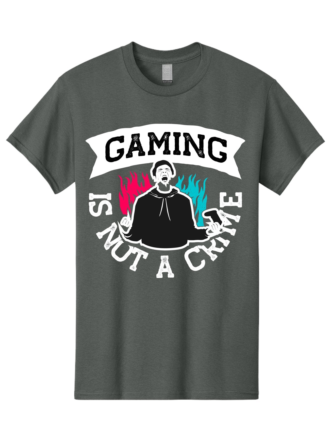 Gaming-Is-Not-A-Crime Men'S Graphic Tee, 100% Cotton, Comfortable Casual Summer Wear, Machine Washable, Gaming Culture, Gamer Identity, Pop Culture Graphics, Bold Typography, Video Game Illustrations, Passionate Expression, Loud And Proud, -  Aaa639 9