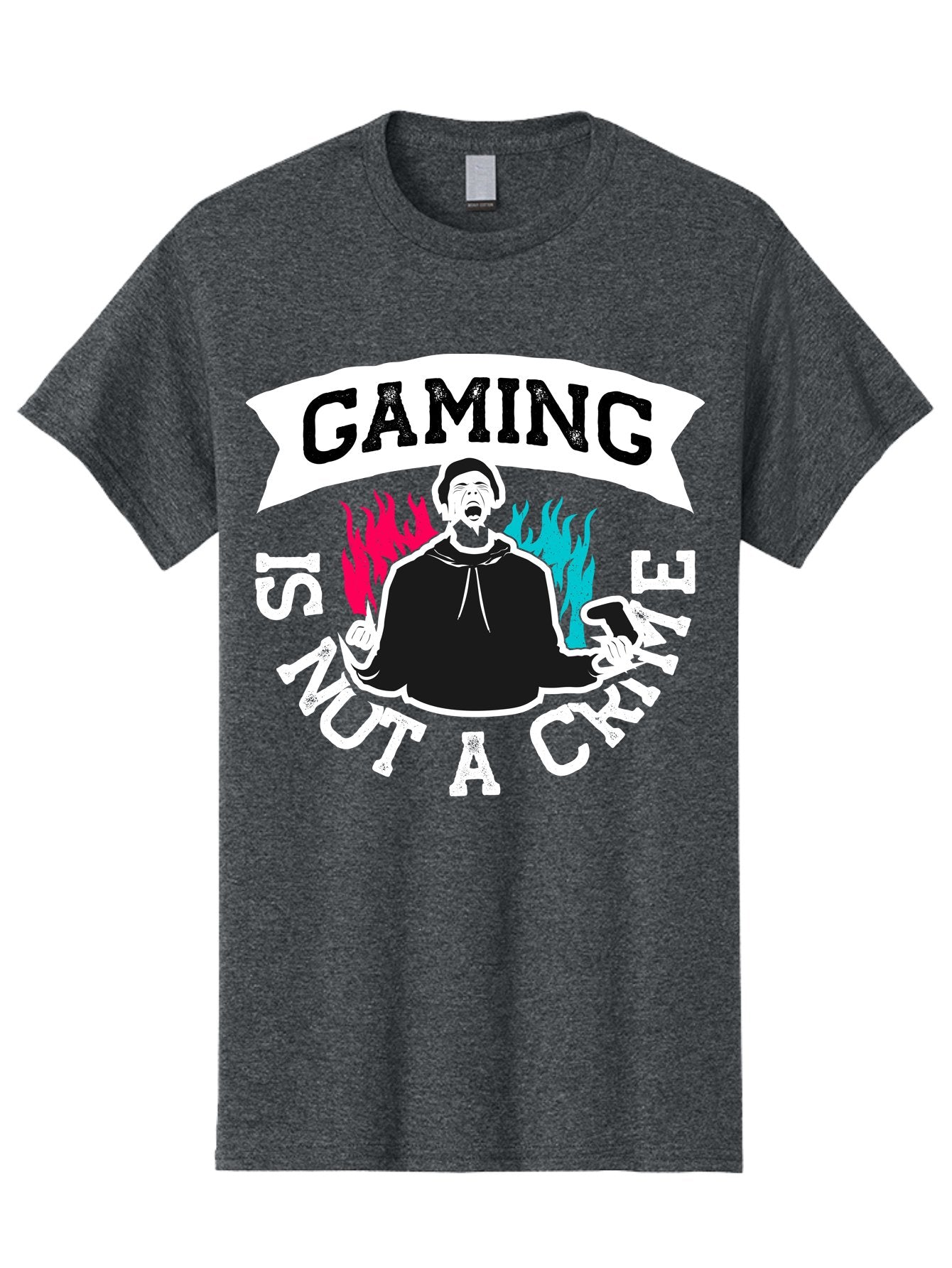 Gaming-Is-Not-A-Crime Men'S Graphic Tee, 100% Cotton, Comfortable Casual Summer Wear, Machine Washable, Gaming Culture, Gamer Identity, Pop Culture Graphics, Bold Typography, Video Game Illustrations, Passionate Expression, Loud And Proud, -  Aaa639 10
