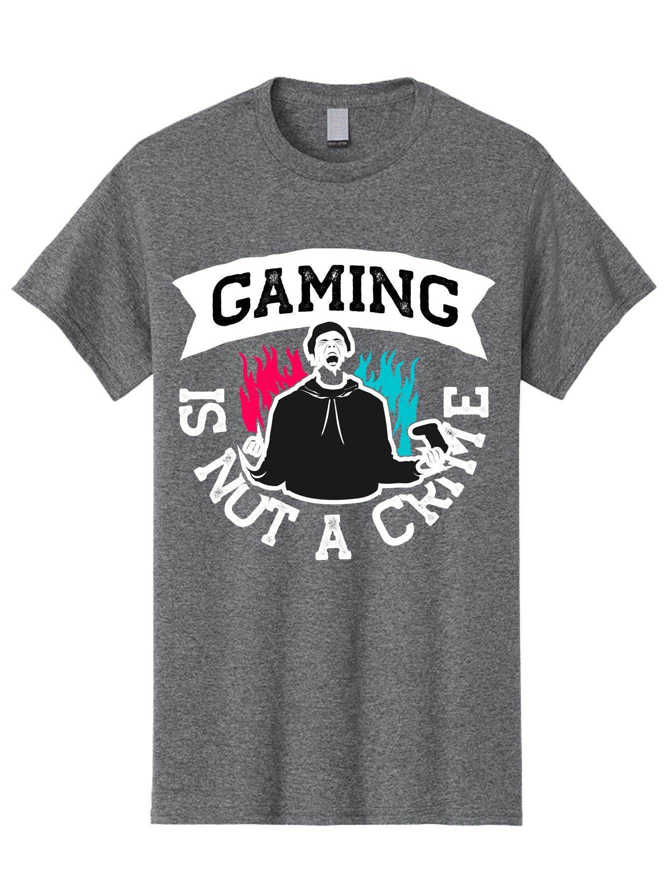 Gaming-Is-Not-A-Crime Men'S Graphic Tee, 100% Cotton, Comfortable Casual Summer Wear, Machine Washable, Gaming Culture, Gamer Identity, Pop Culture Graphics, Bold Typography, Video Game Illustrations, Passionate Expression, Loud And Proud, -  Aaa639 6