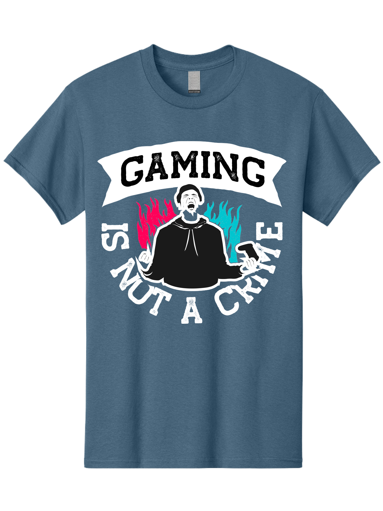 Gaming-Is-Not-A-Crime Men'S Graphic Tee, 100% Cotton, Comfortable Casual Summer Wear, Machine Washable, Gaming Culture, Gamer Identity, Pop Culture Graphics, Bold Typography, Video Game Illustrations, Passionate Expression, Loud And Proud, -  Aaa639 11