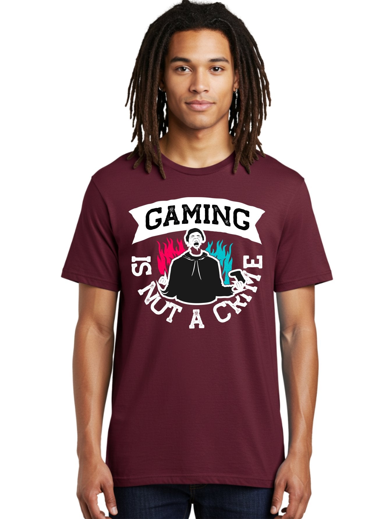 Gaming-Is-Not-A-Crime Men'S Graphic Tee, 100% Cotton, Comfortable Casual Summer Wear, Machine Washable, Gaming Culture, Gamer Identity, Pop Culture Graphics, Bold Typography, Video Game Illustrations, Passionate Expression, Loud And Proud, -  Aaa639 28