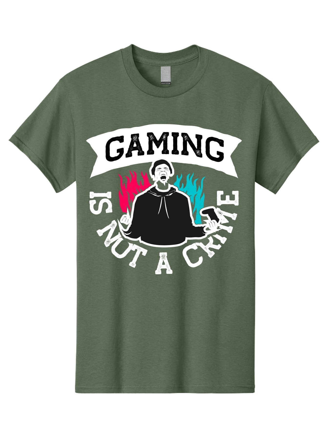 Gaming-Is-Not-A-Crime Men'S Graphic Tee, 100% Cotton, Comfortable Casual Summer Wear, Machine Washable, Gaming Culture, Gamer Identity, Pop Culture Graphics, Bold Typography, Video Game Illustrations, Passionate Expression, Loud And Proud, -  Aaa639 8