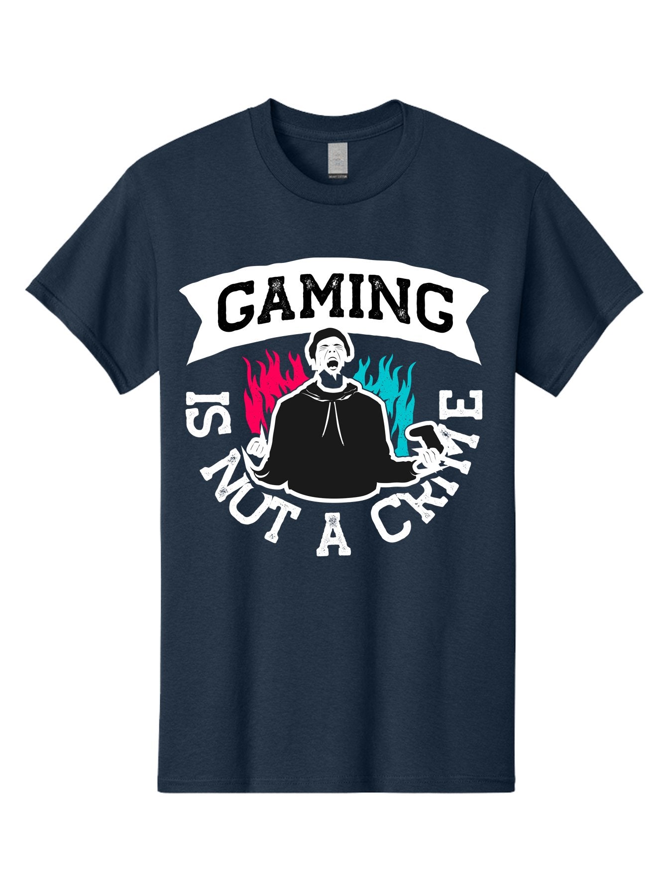 Gaming-Is-Not-A-Crime Men'S Graphic Tee, 100% Cotton, Comfortable Casual Summer Wear, Machine Washable, Gaming Culture, Gamer Identity, Pop Culture Graphics, Bold Typography, Video Game Illustrations, Passionate Expression, Loud And Proud, -  Aaa639 7