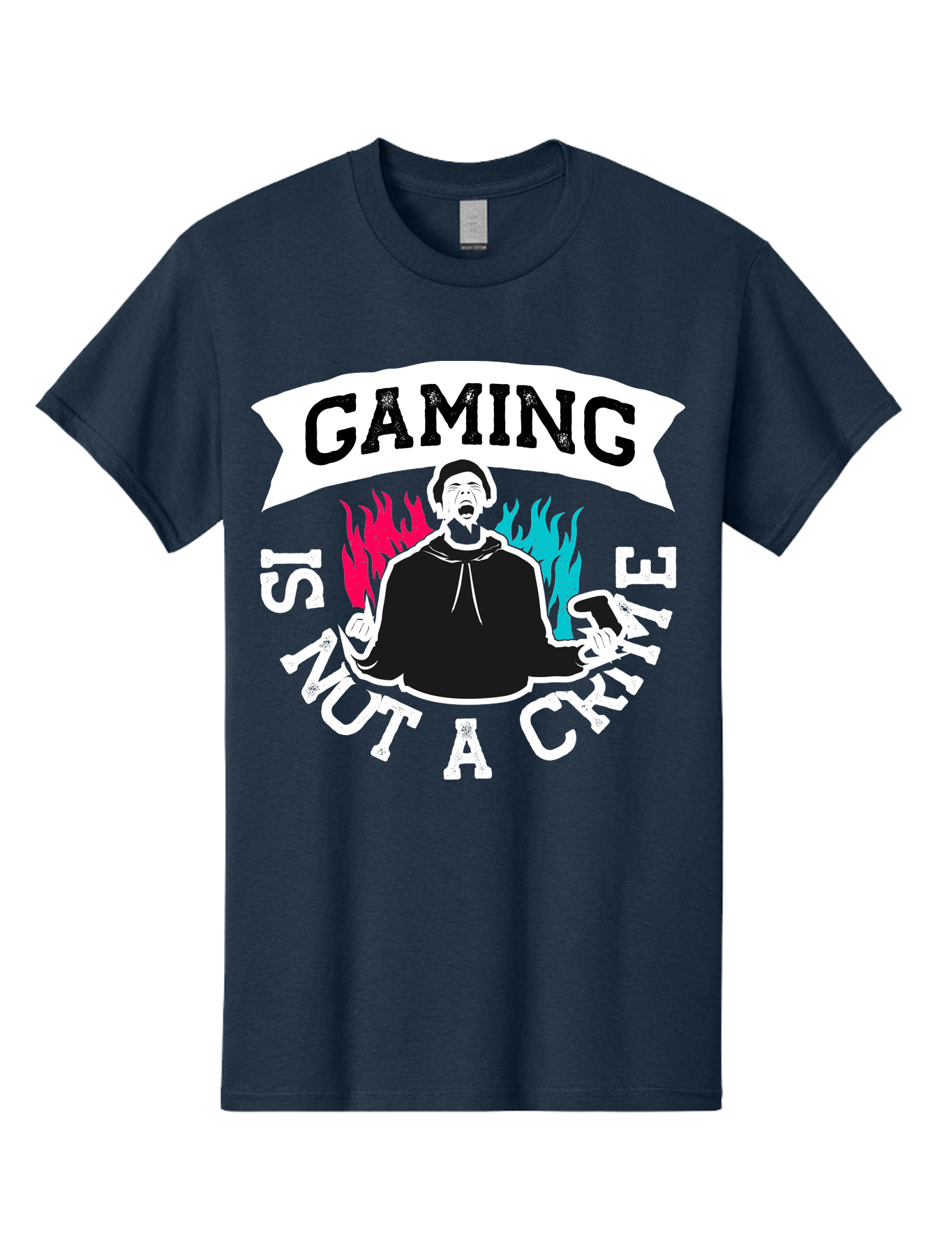 Gaming-Is-Not-A-Crime Men'S Graphic Tee, 100% Cotton, Comfortable Casual Summer Wear, Machine Washable, Gaming Culture, Gamer Identity, Pop Culture Graphics, Bold Typography, Video Game Illustrations, Passionate Expression, Loud And Proud, -  Aaa639 19