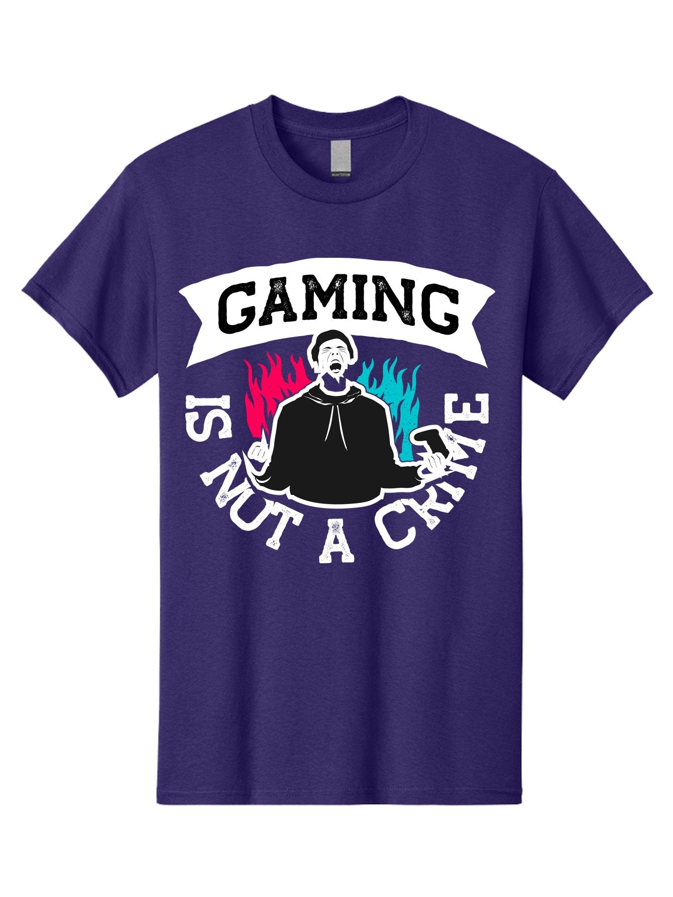 Gaming-Is-Not-A-Crime Men'S Graphic Tee, 100% Cotton, Comfortable Casual Summer Wear, Machine Washable, Gaming Culture, Gamer Identity, Pop Culture Graphics, Bold Typography, Video Game Illustrations, Passionate Expression, Loud And Proud, -  Aaa639 4