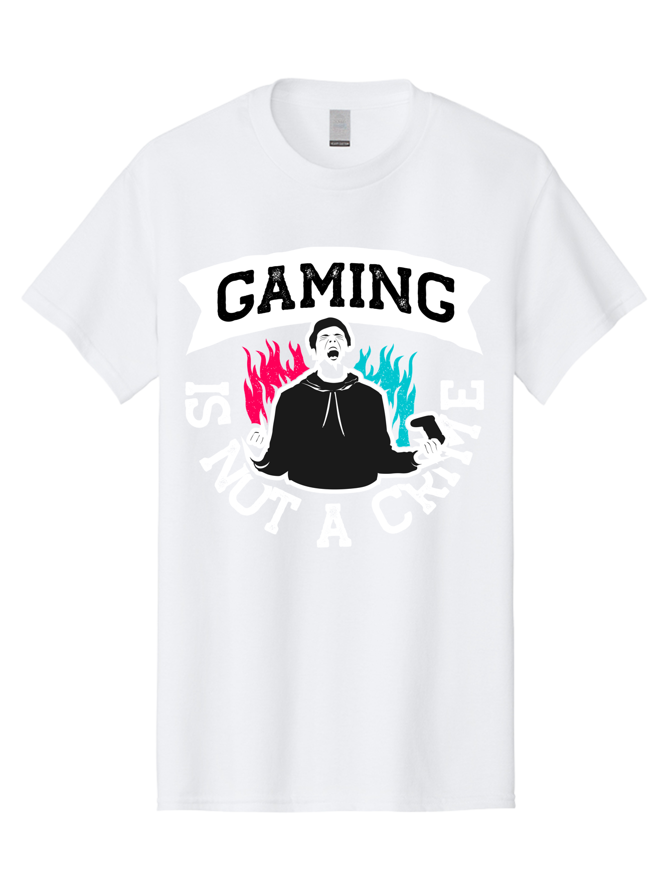 Gaming-Is-Not-A-Crime Men'S Graphic Tee, 100% Cotton, Comfortable Casual Summer Wear, Machine Washable, Gaming Culture, Gamer Identity, Pop Culture Graphics, Bold Typography, Video Game Illustrations, Passionate Expression, Loud And Proud, -  Aaa639 29