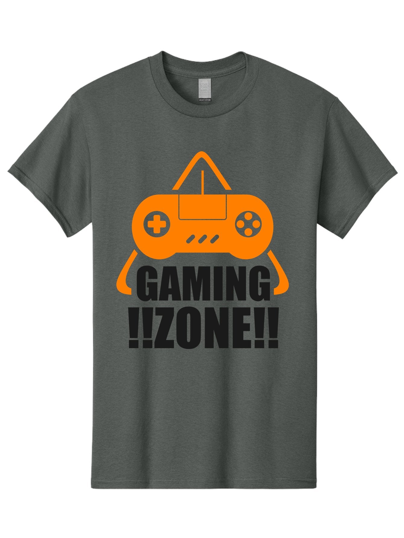 Gaming-Zone Men'S Graphic Tee, 100% Cotton, Comfortable Casual Summer Wear, Machine Washable, Gaming Controller, Orange Graphics, Gaming Zone, Video Games, Gaming Community, Online Gaming, Gaming Culture, Gamer Lifestyle -  Aaa641 11