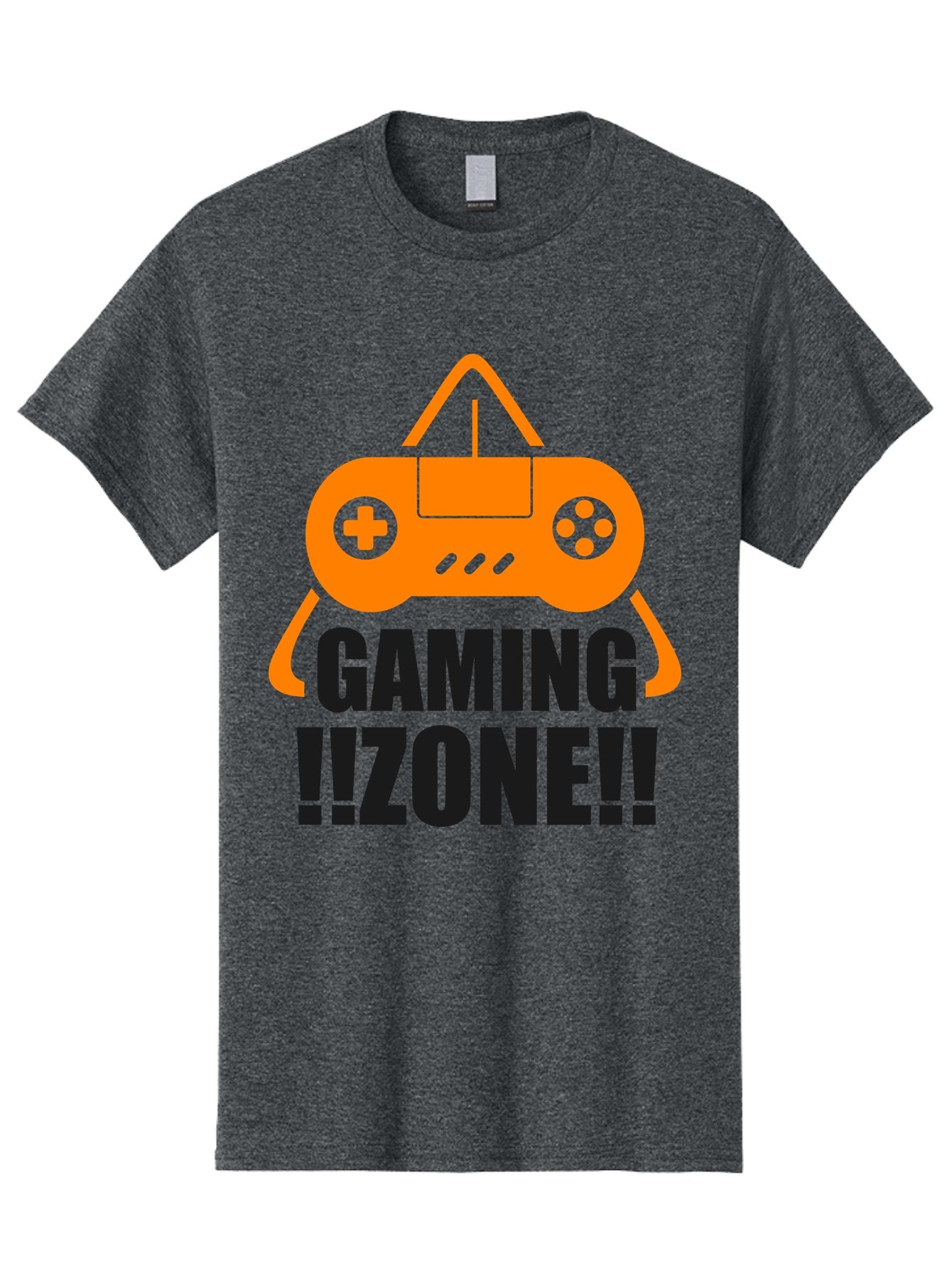 Gaming-Zone Men'S Graphic Tee, 100% Cotton, Comfortable Casual Summer Wear, Machine Washable, Gaming Controller, Orange Graphics, Gaming Zone, Video Games, Gaming Community, Online Gaming, Gaming Culture, Gamer Lifestyle -  Aaa641 8