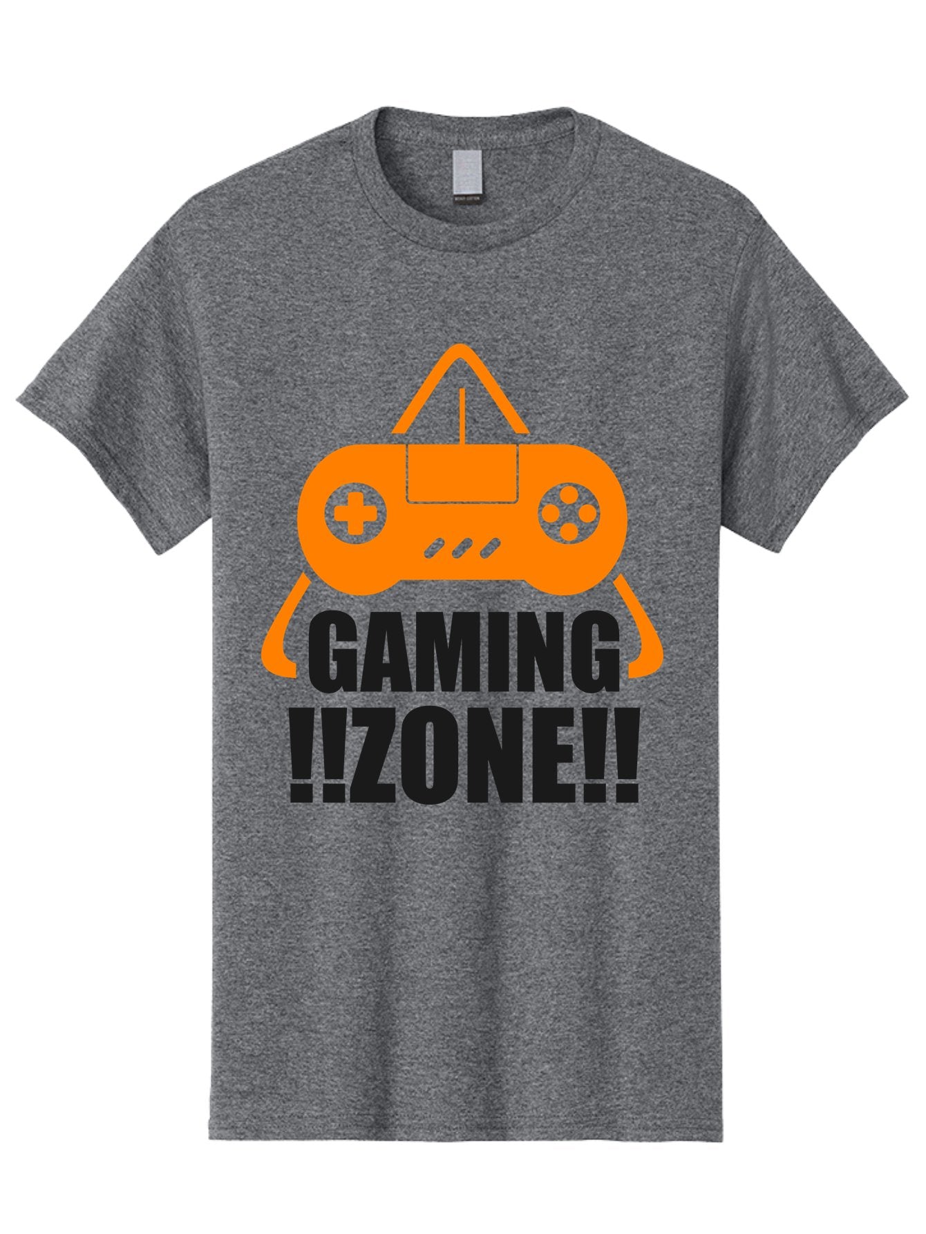 Gaming-Zone Men'S Graphic Tee, 100% Cotton, Comfortable Casual Summer Wear, Machine Washable, Gaming Controller, Orange Graphics, Gaming Zone, Video Games, Gaming Community, Online Gaming, Gaming Culture, Gamer Lifestyle -  Aaa641 4