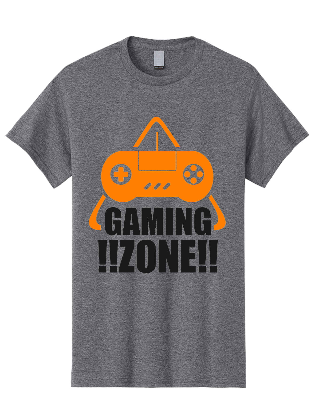 Gaming-Zone Men'S Graphic Tee, 100% Cotton, Comfortable Casual Summer Wear, Machine Washable, Gaming Controller, Orange Graphics, Gaming Zone, Video Games, Gaming Community, Online Gaming, Gaming Culture, Gamer Lifestyle -  Aaa641 15