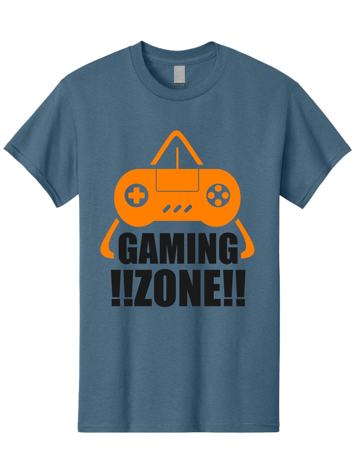 Gaming-Zone Men'S Graphic Tee, 100% Cotton, Comfortable Casual Summer Wear, Machine Washable, Gaming Controller, Orange Graphics, Gaming Zone, Video Games, Gaming Community, Online Gaming, Gaming Culture, Gamer Lifestyle -  Aaa641 6