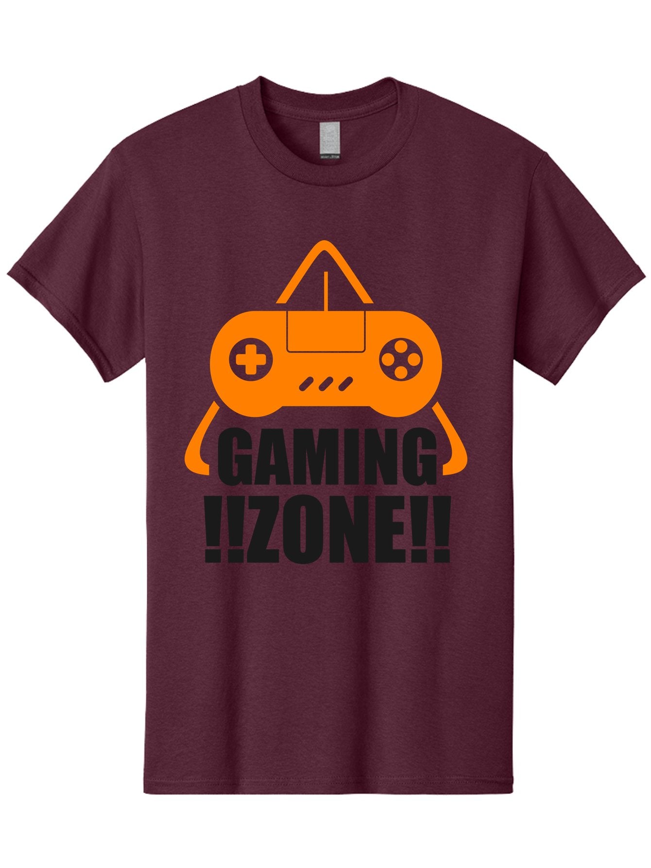 Gaming-Zone Men'S Graphic Tee, 100% Cotton, Comfortable Casual Summer Wear, Machine Washable, Gaming Controller, Orange Graphics, Gaming Zone, Video Games, Gaming Community, Online Gaming, Gaming Culture, Gamer Lifestyle -  Aaa641 3