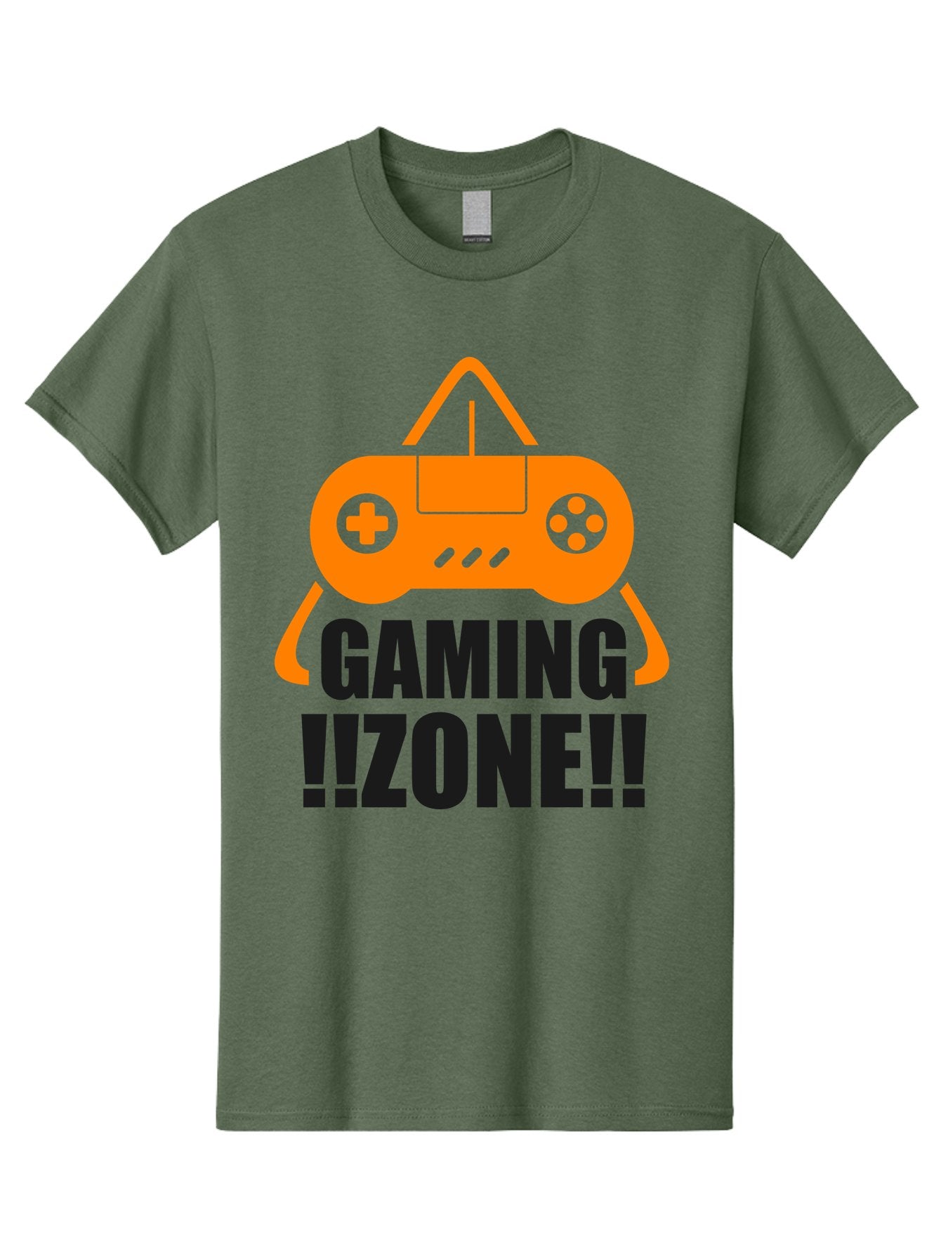 Gaming-Zone Men'S Graphic Tee, 100% Cotton, Comfortable Casual Summer Wear, Machine Washable, Gaming Controller, Orange Graphics, Gaming Zone, Video Games, Gaming Community, Online Gaming, Gaming Culture, Gamer Lifestyle -  Aaa641 7