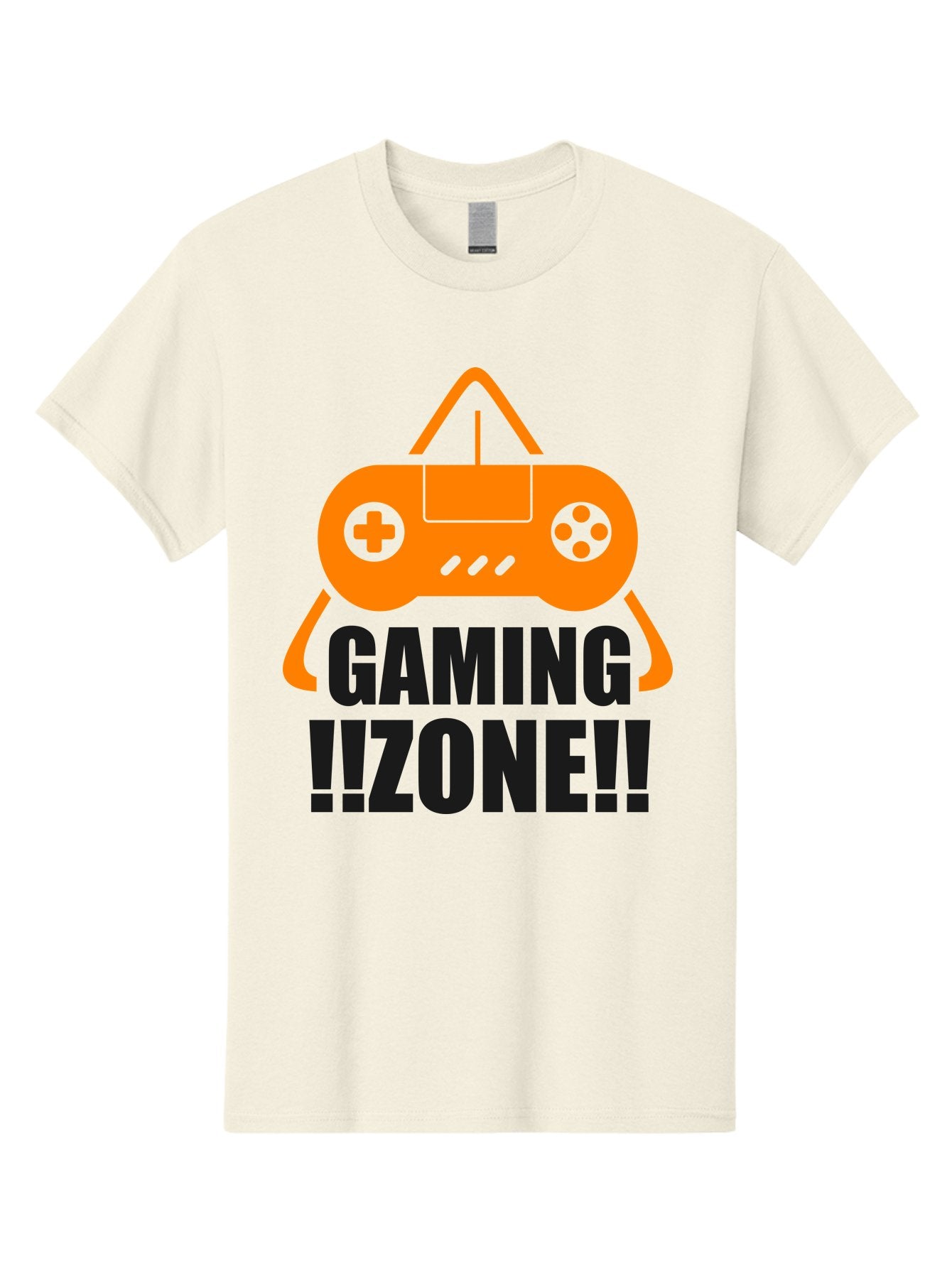 Gaming-Zone Men'S Graphic Tee, 100% Cotton, Comfortable Casual Summer Wear, Machine Washable, Gaming Controller, Orange Graphics, Gaming Zone, Video Games, Gaming Community, Online Gaming, Gaming Culture, Gamer Lifestyle -  Aaa641 12