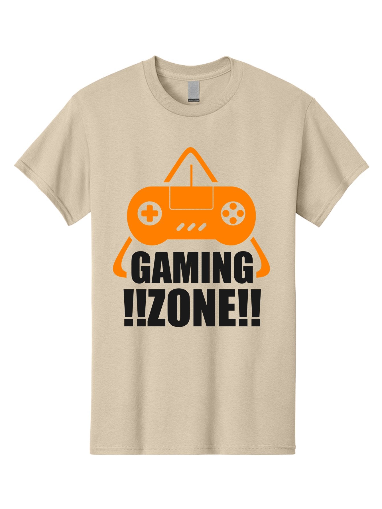 Gaming-Zone Men'S Graphic Tee, 100% Cotton, Comfortable Casual Summer Wear, Machine Washable, Gaming Controller, Orange Graphics, Gaming Zone, Video Games, Gaming Community, Online Gaming, Gaming Culture, Gamer Lifestyle -  Aaa641 13