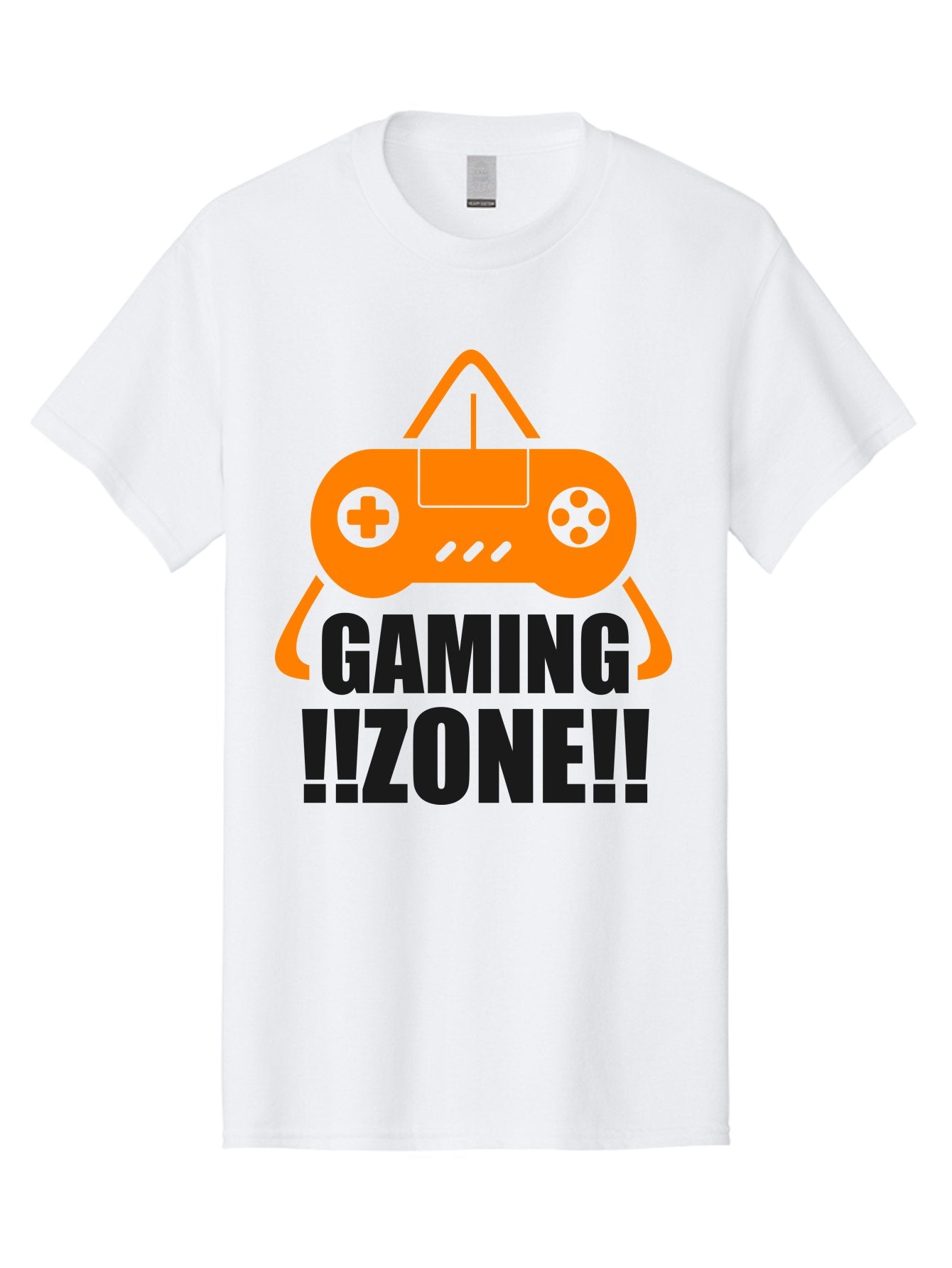 Gaming-Zone Men'S Graphic Tee, 100% Cotton, Comfortable Casual Summer Wear, Machine Washable, Gaming Controller, Orange Graphics, Gaming Zone, Video Games, Gaming Community, Online Gaming, Gaming Culture, Gamer Lifestyle -  Aaa641 9
