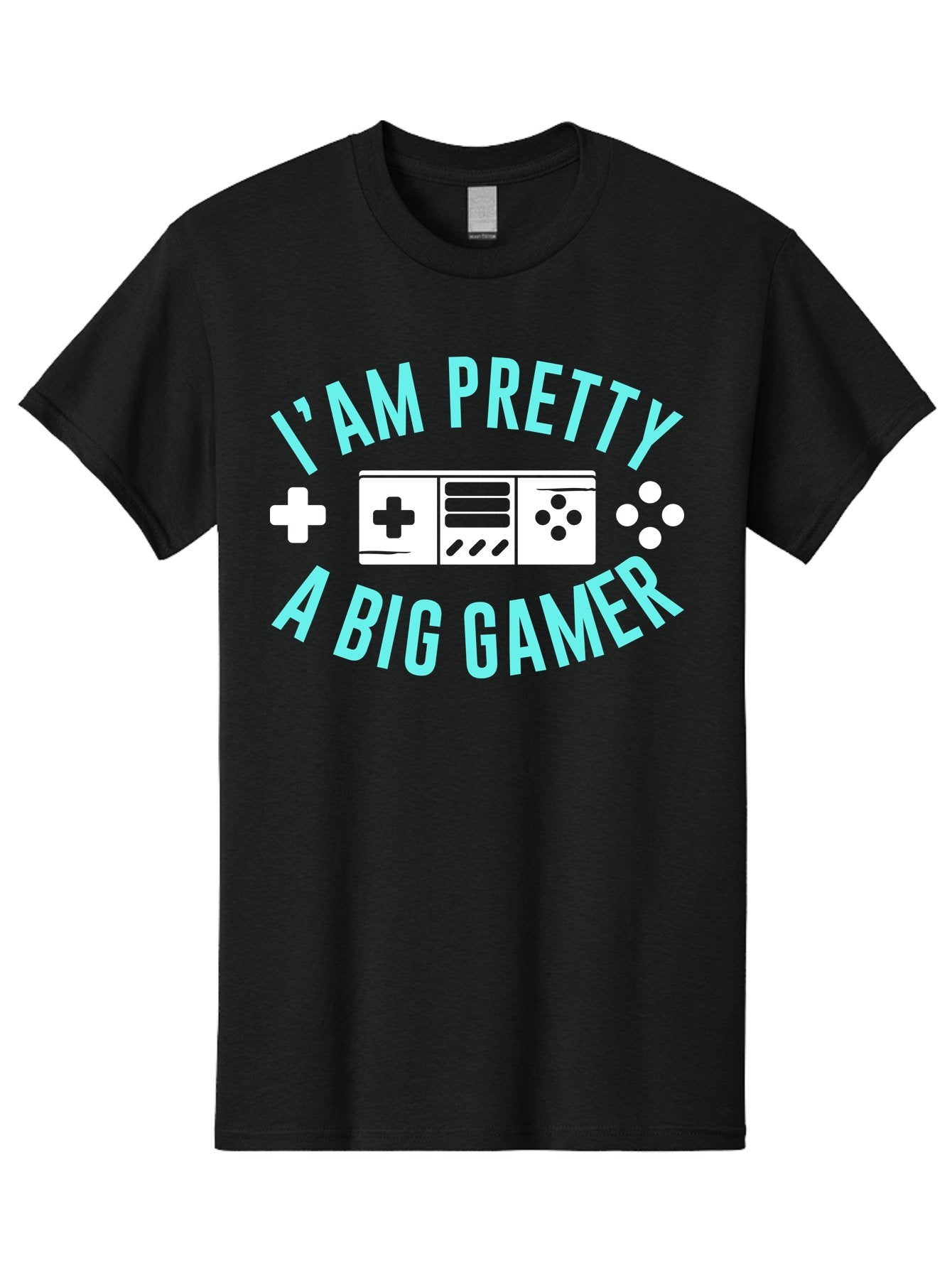 I-Am-Pretty-A-Big-Gamer Men'S Graphic Tee, 100% Cotton, Comfortable Casual Summer Wear, Machine Washable, Gaming Graphic, Gamer Quote, Game Console Icon, I Am Pretty Big Gamer, Positive Affirmation, Gaming Culture, Fun Design, -  Aaa642 8